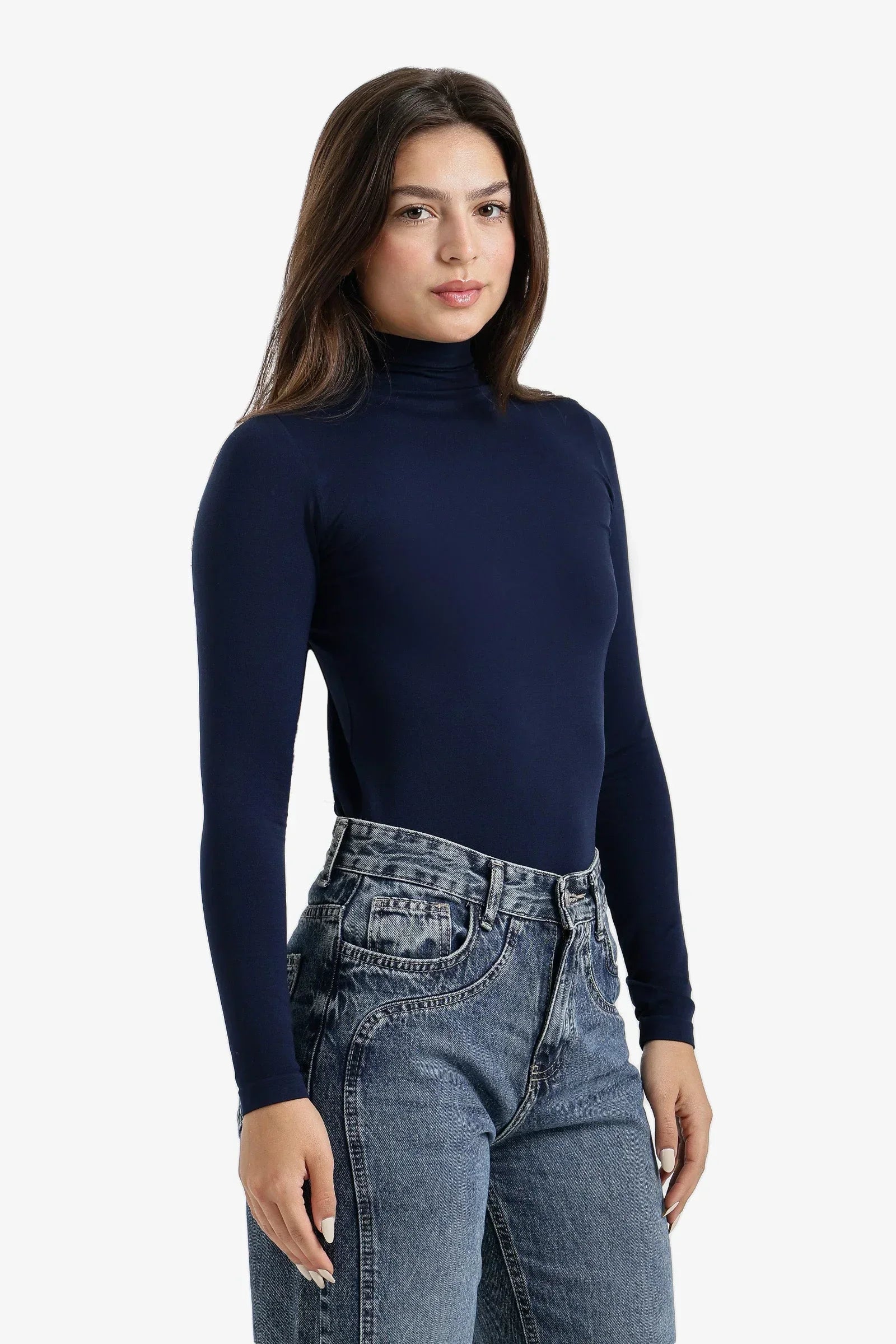 Carina - Slim Fit High-Neck Top 12