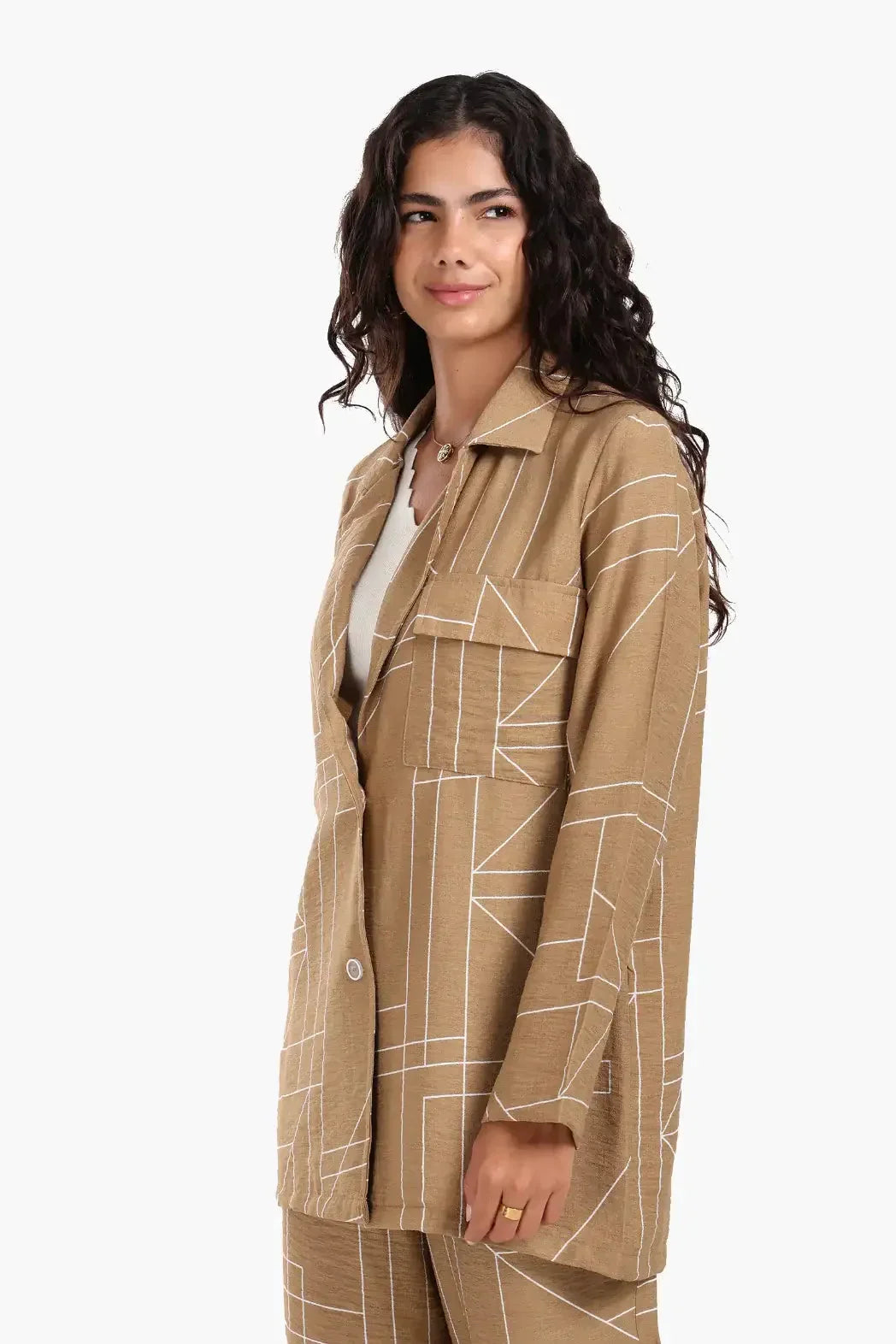 Carina - Linear Print Lounge Jacket 2