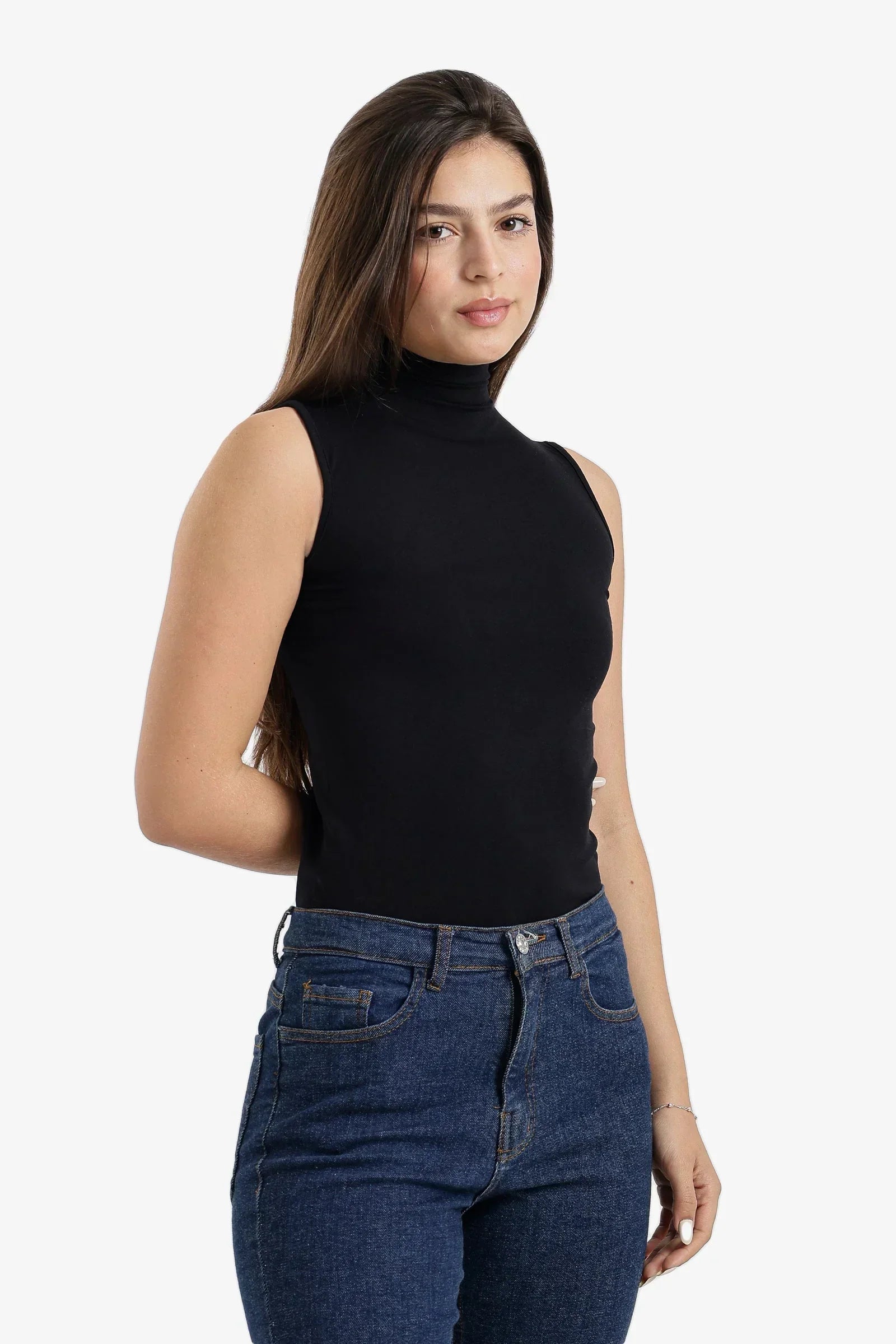 Carina - Sleeveless High Neck Top 10