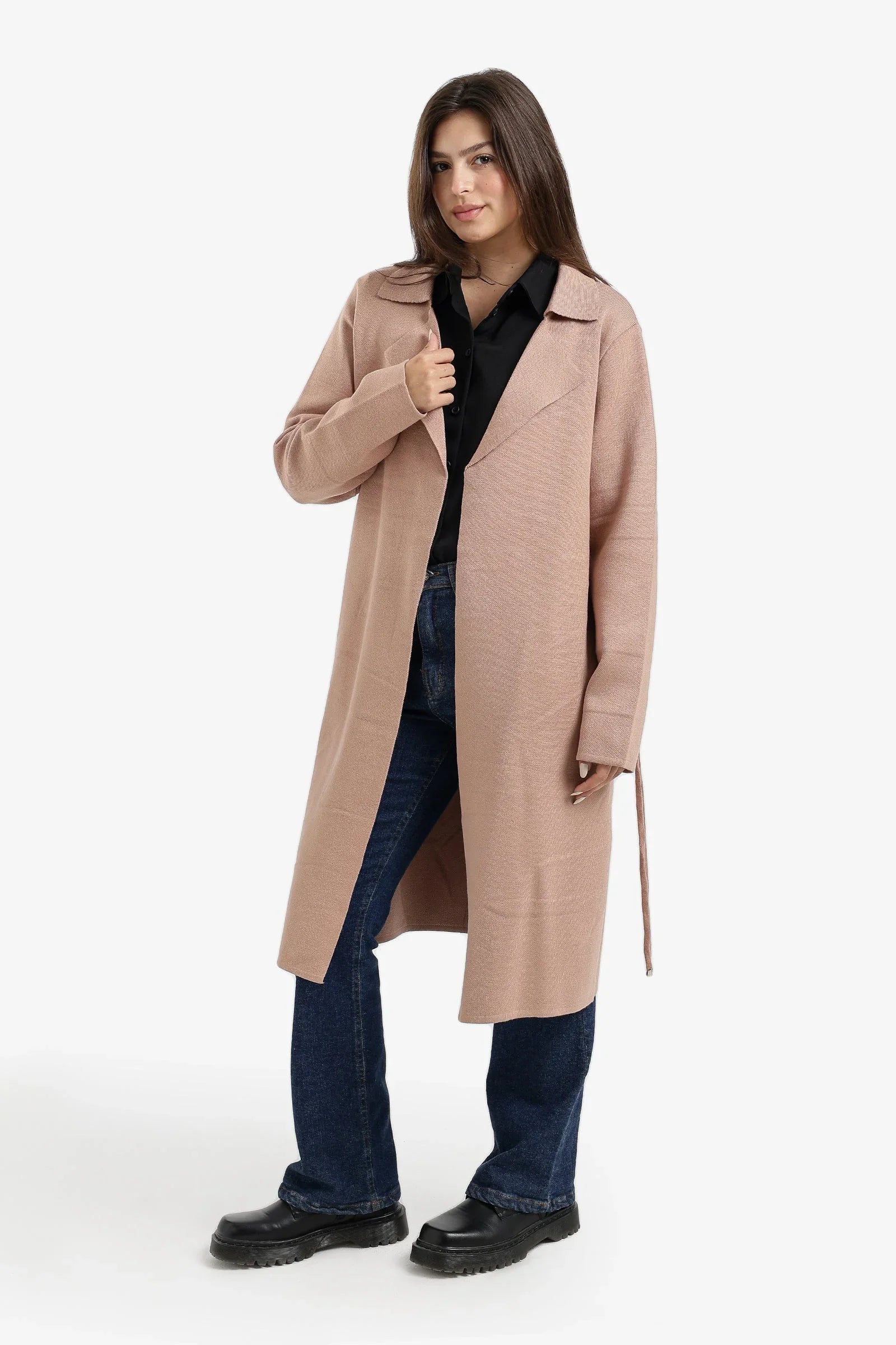 Carina - Knee-Length Belted Coat 8