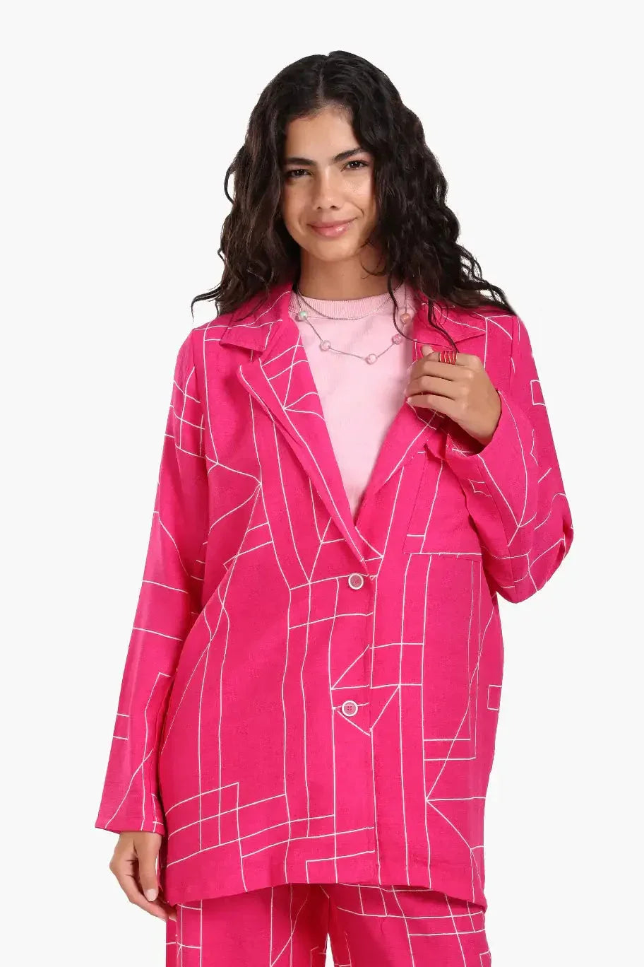 Carina - Linear Print Lounge Jacket 5