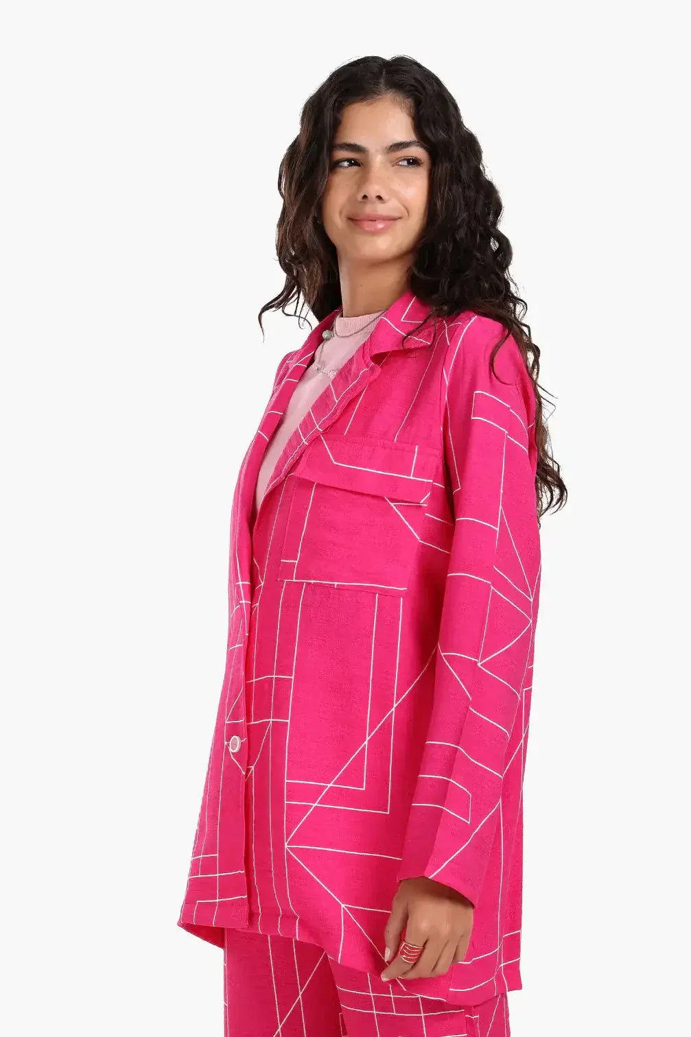 Carina - Linear Print Lounge Jacket 6