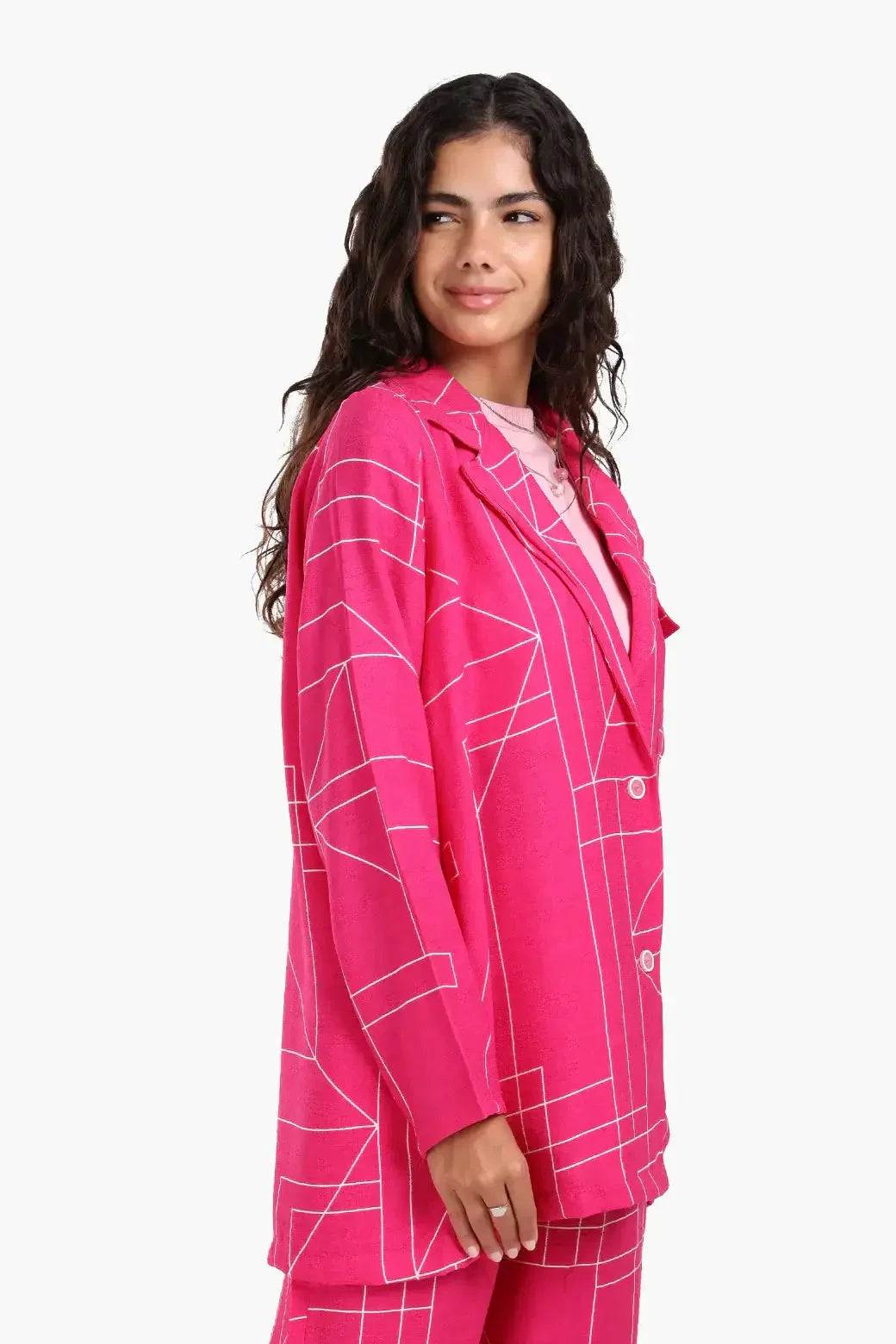 Carina - Linear Print Lounge Jacket 7