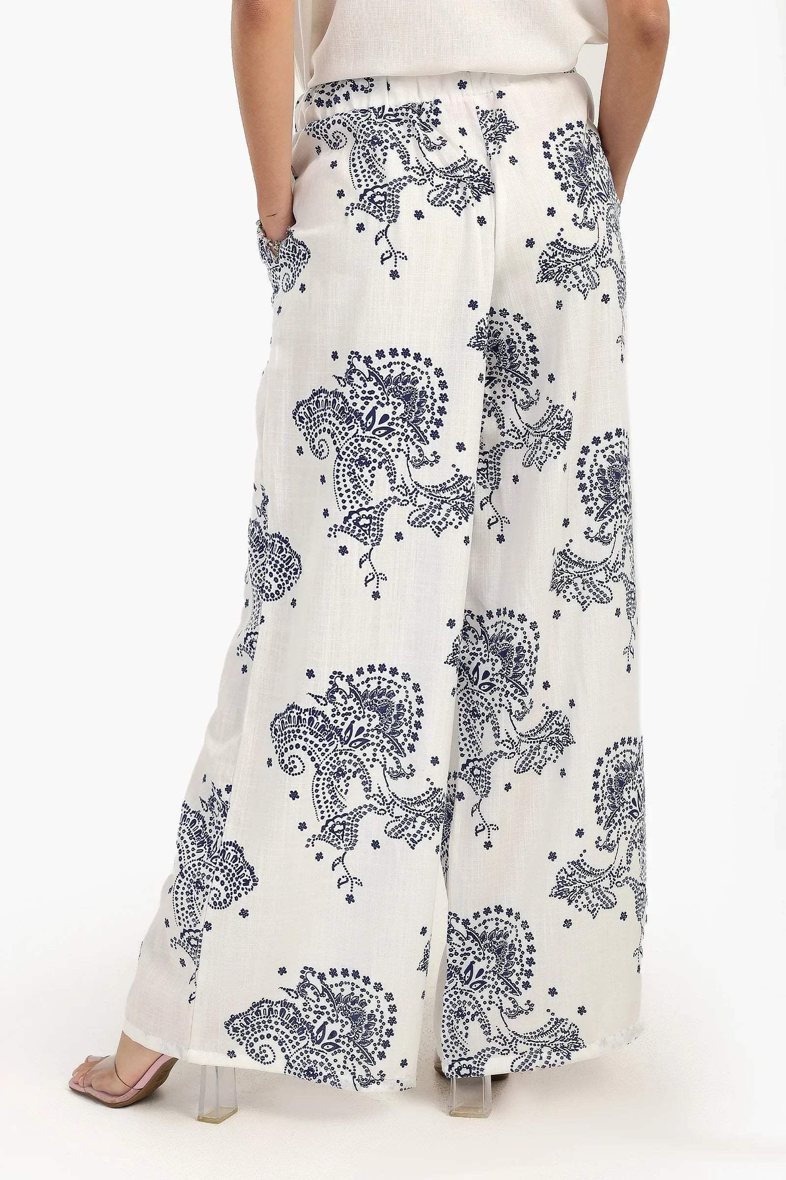 Carina - Pants with Blue Print 3
