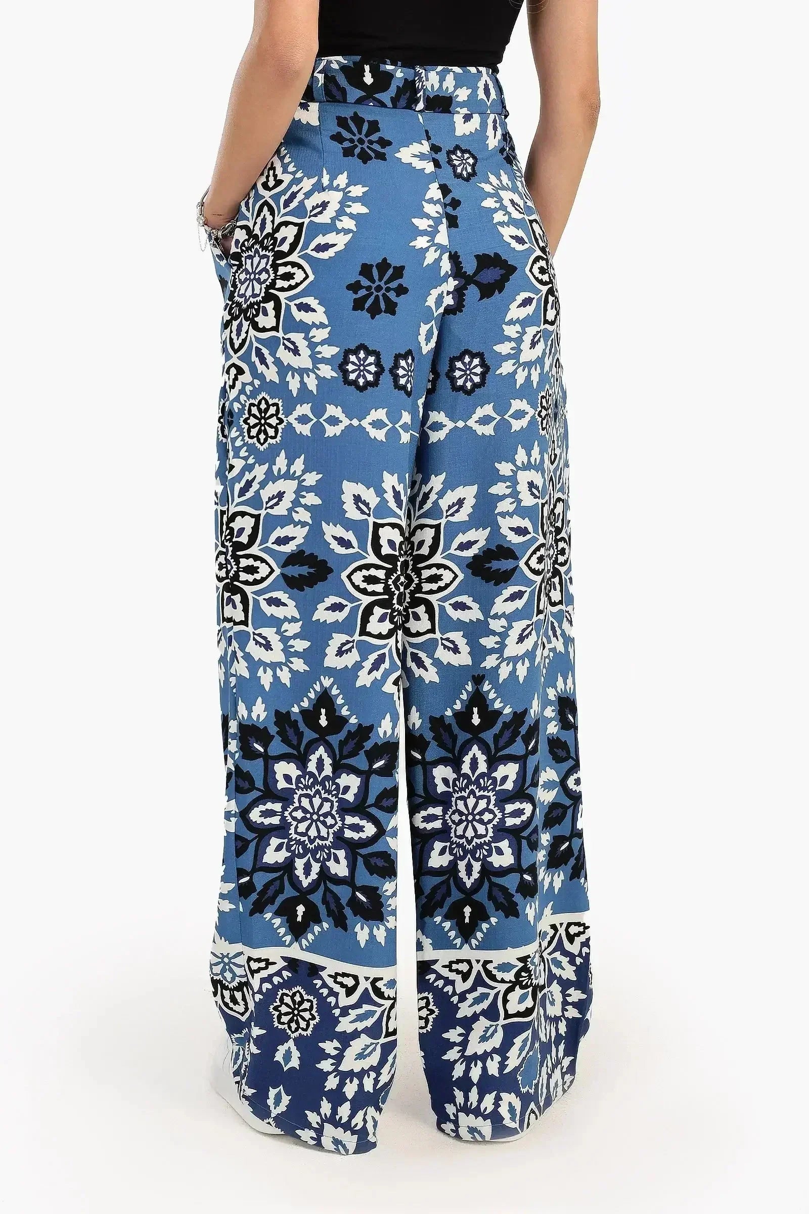 Carina - All Over Printed Pants with Belt 7