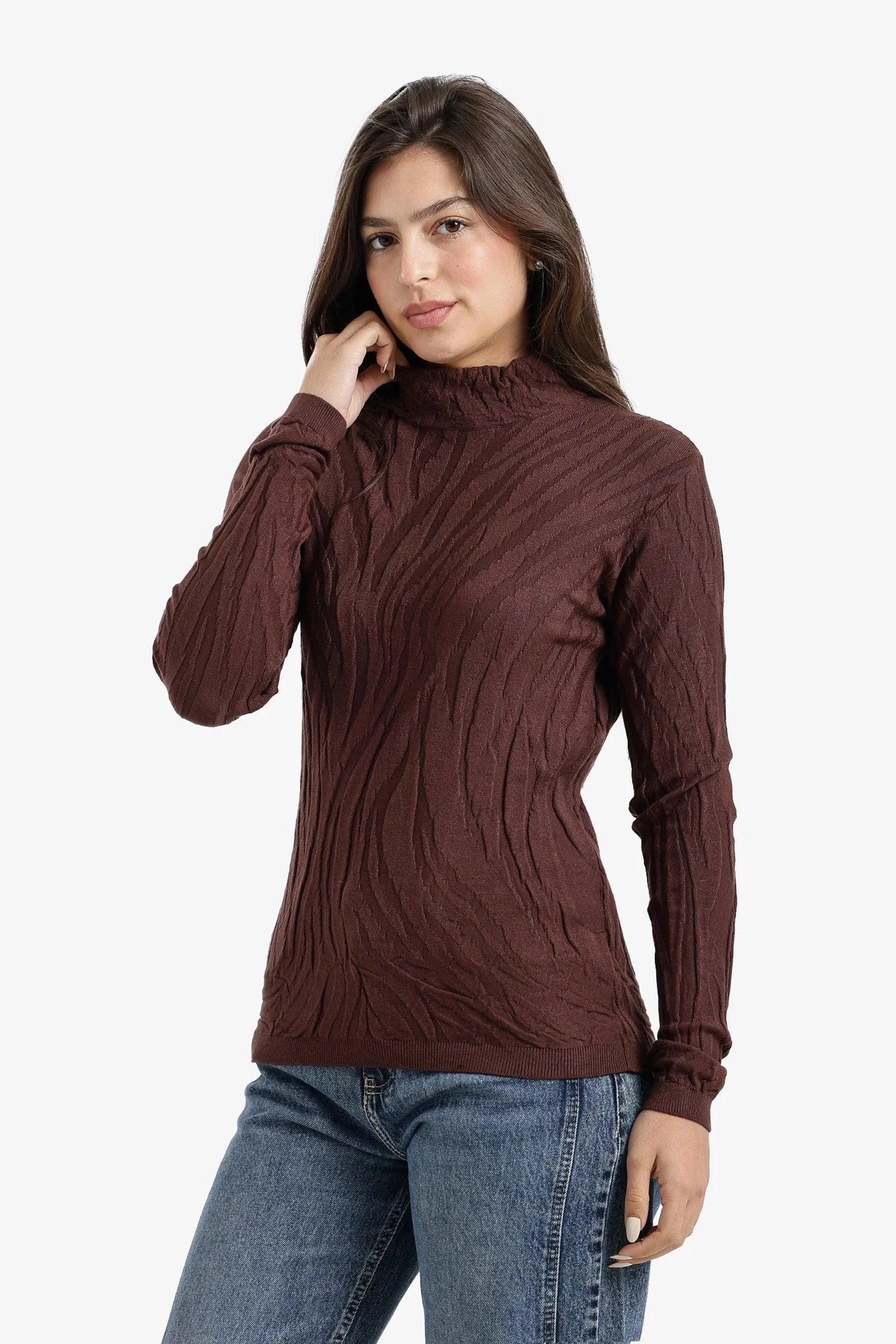 Carina - Textured Mock-Neck Pullover 5