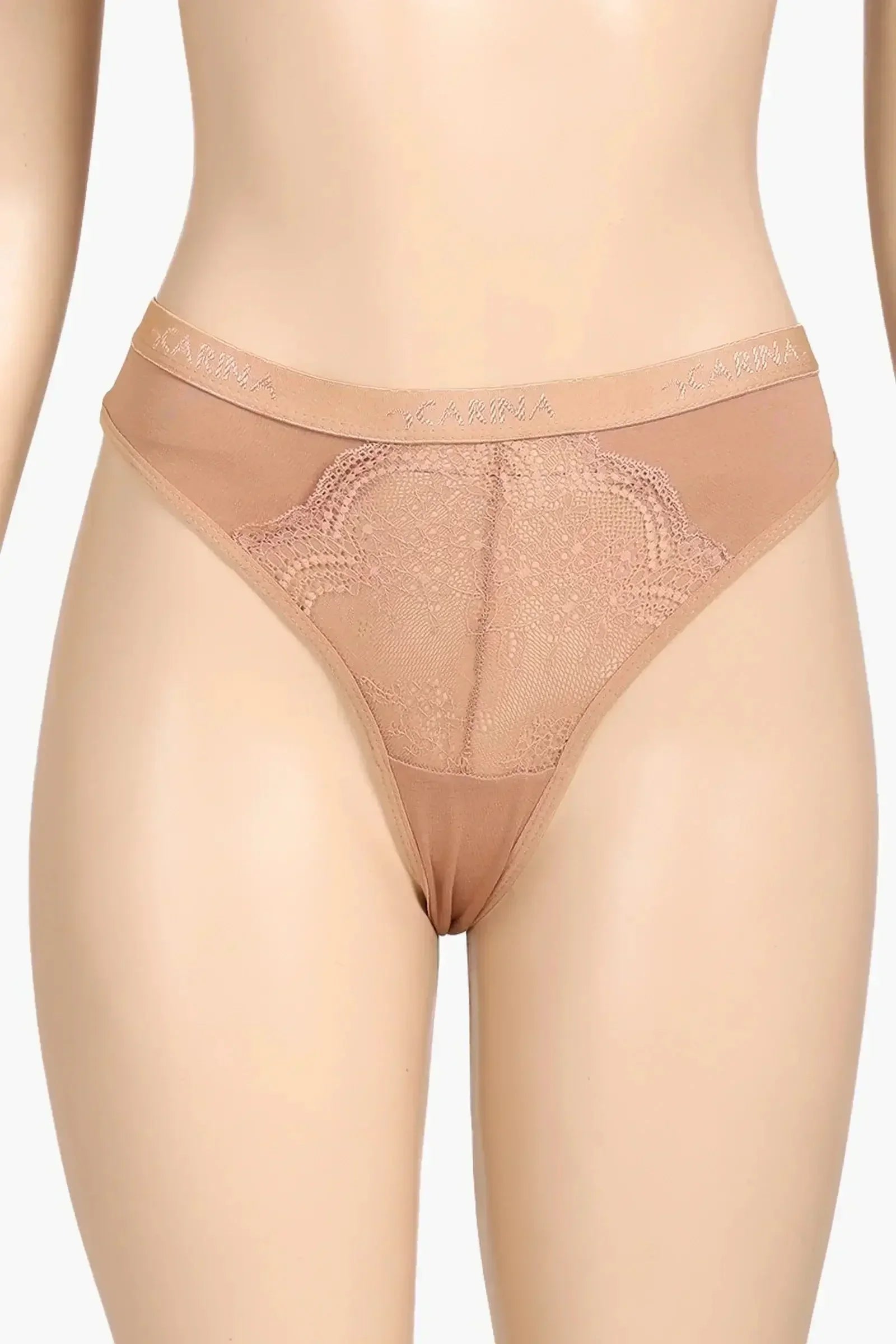 Carina - Cotton Lace Detail Thong 5