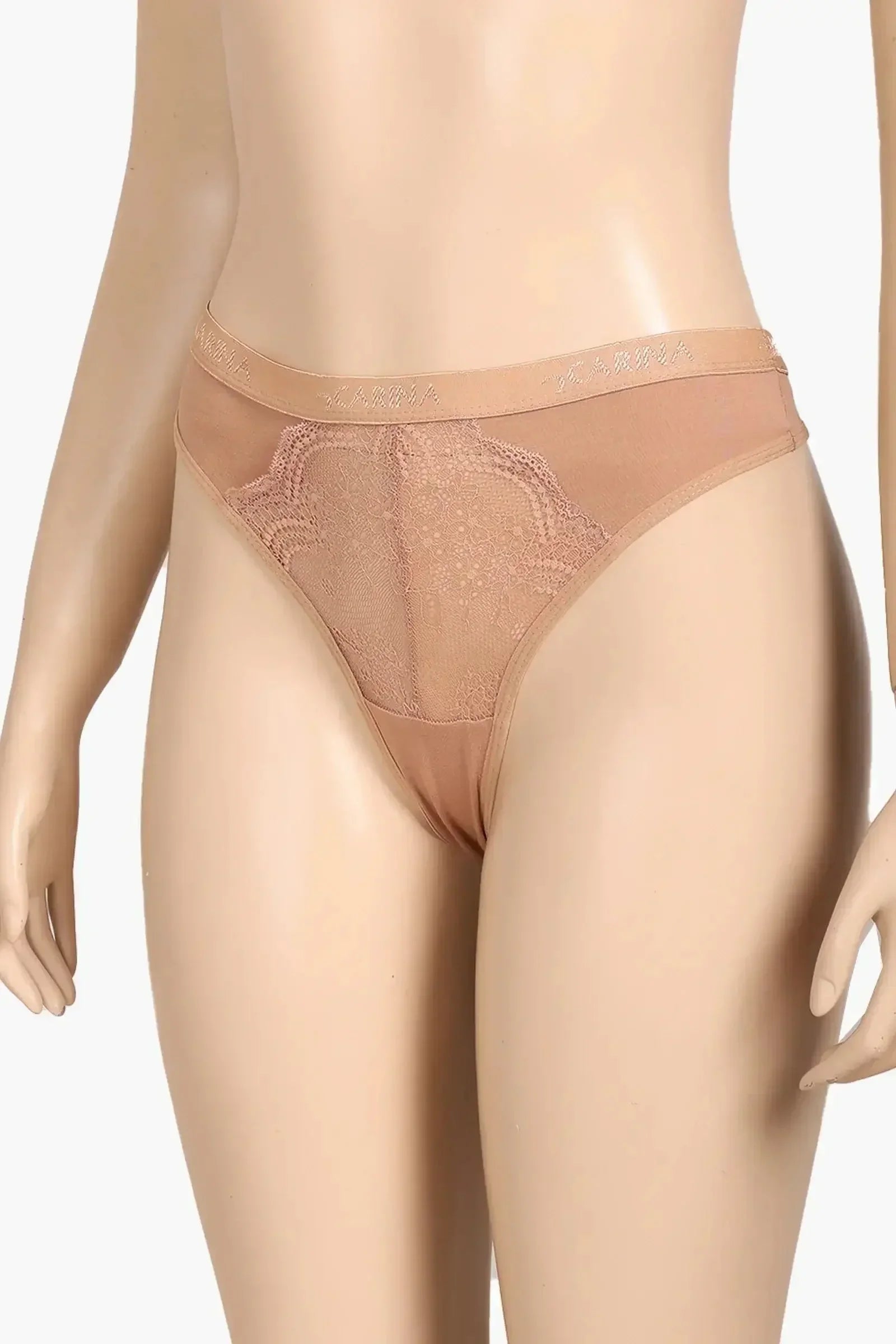 Carina - Cotton Lace Detail Thong 2