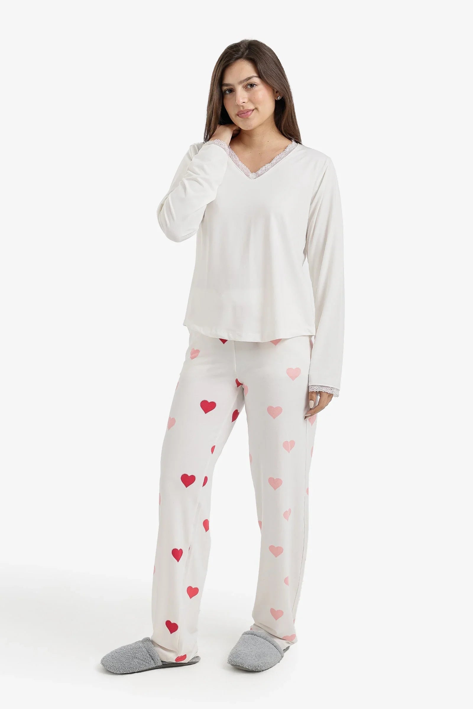 Carina - Lace-Neck Pyjama set 2