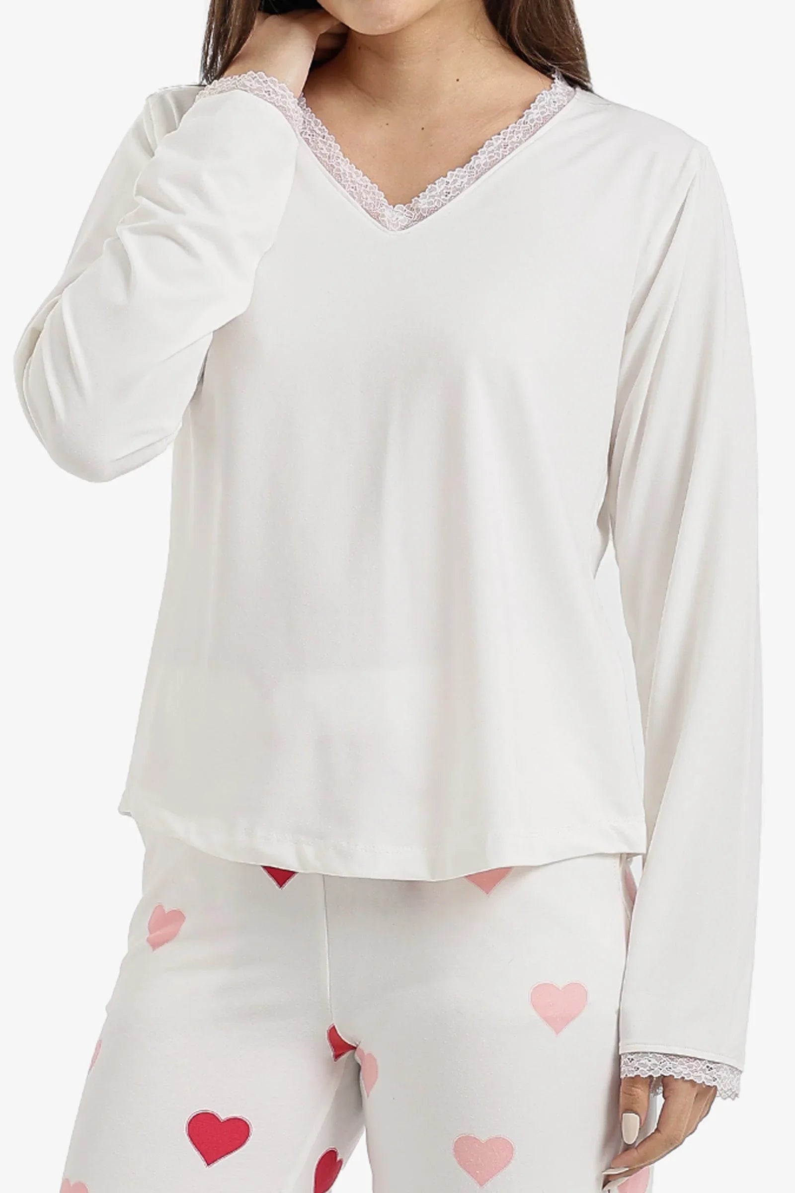 Carina - Lace-Neck Pyjama set 4