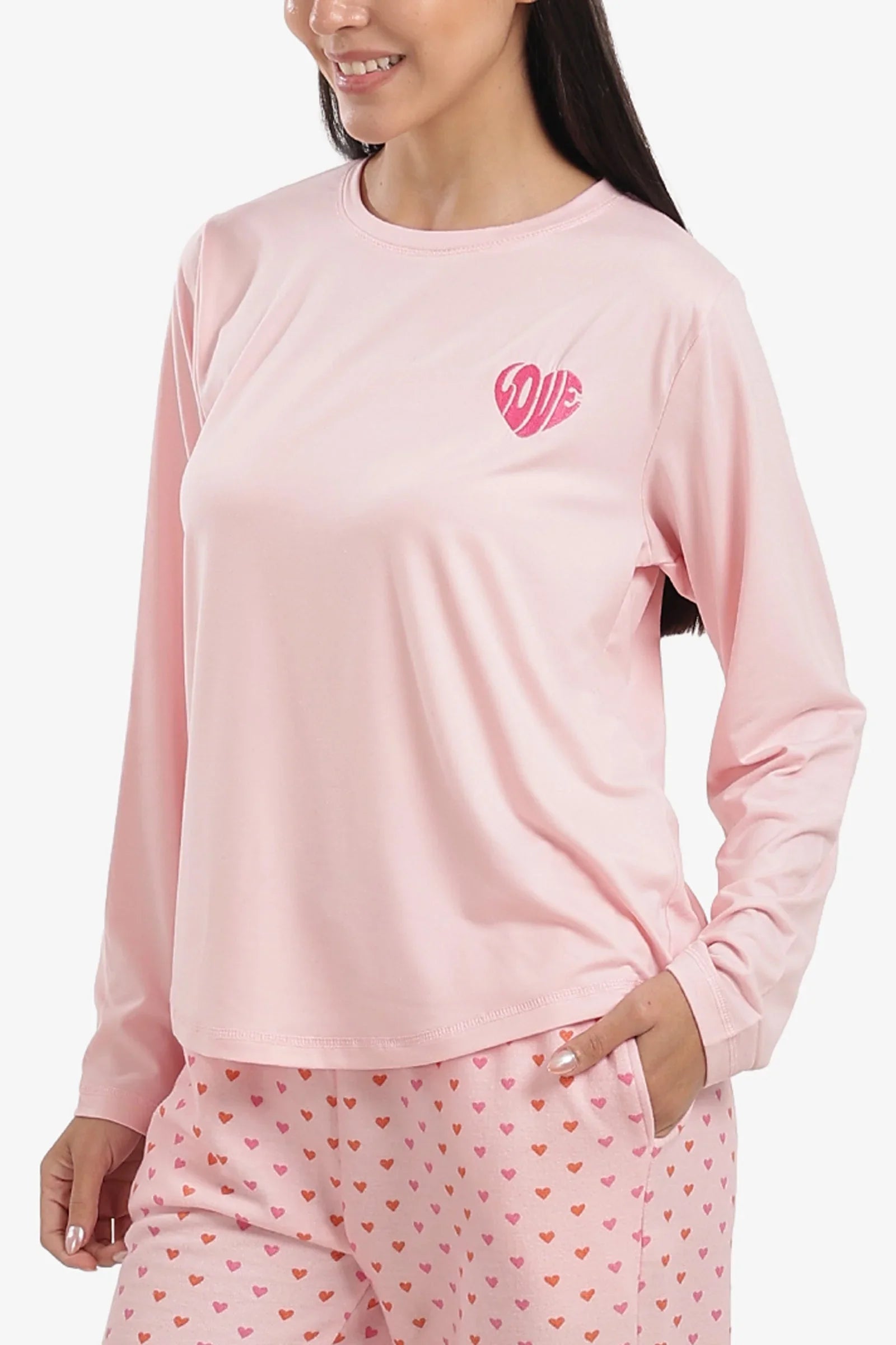 Carina - Heart Print Pyjama Set 4