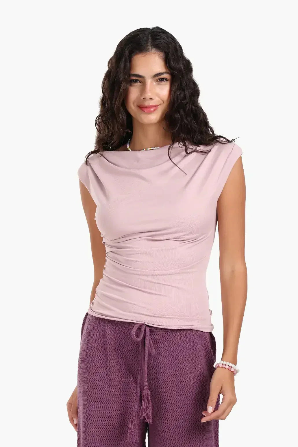 Carina - Boat Neck Slim Fit Top 9