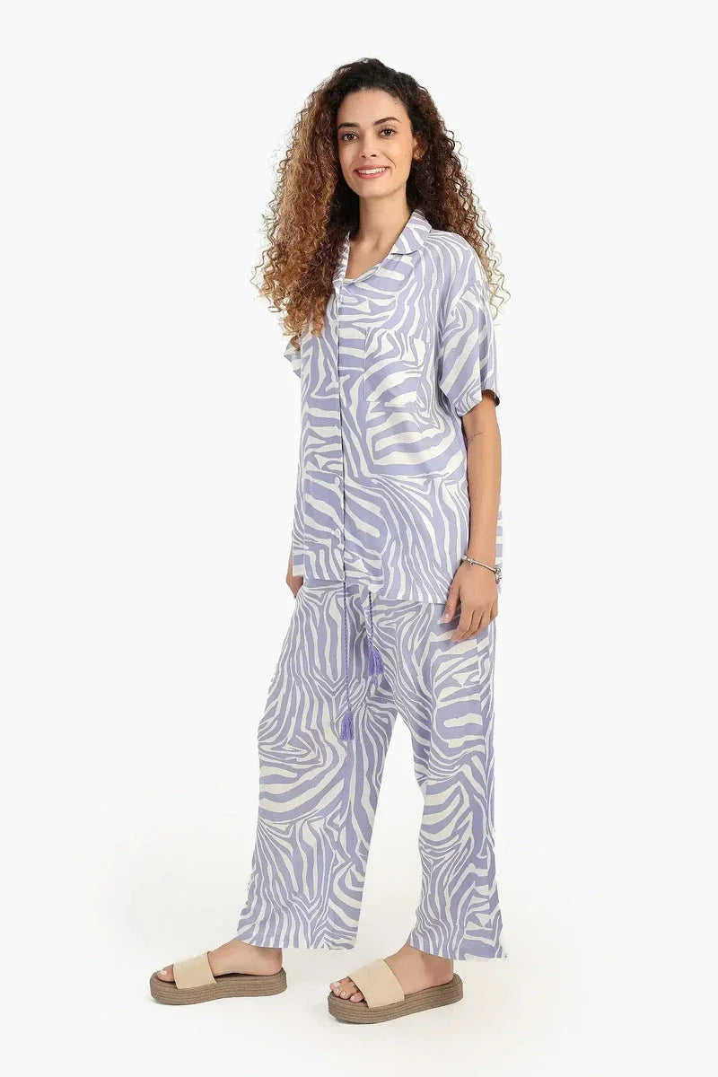 Carina - Colored Button-Up Pyjama Set 2
