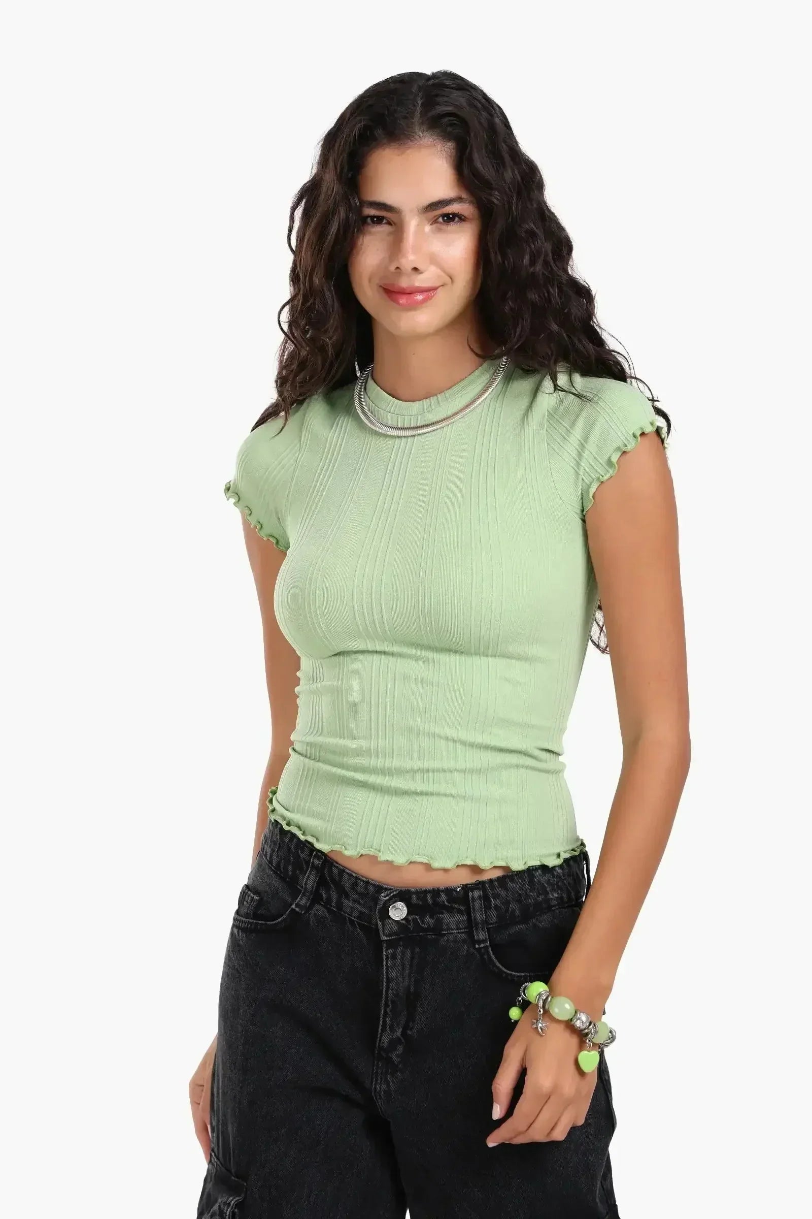 Carina - Seamless Ribbed Slim Fit Top 4