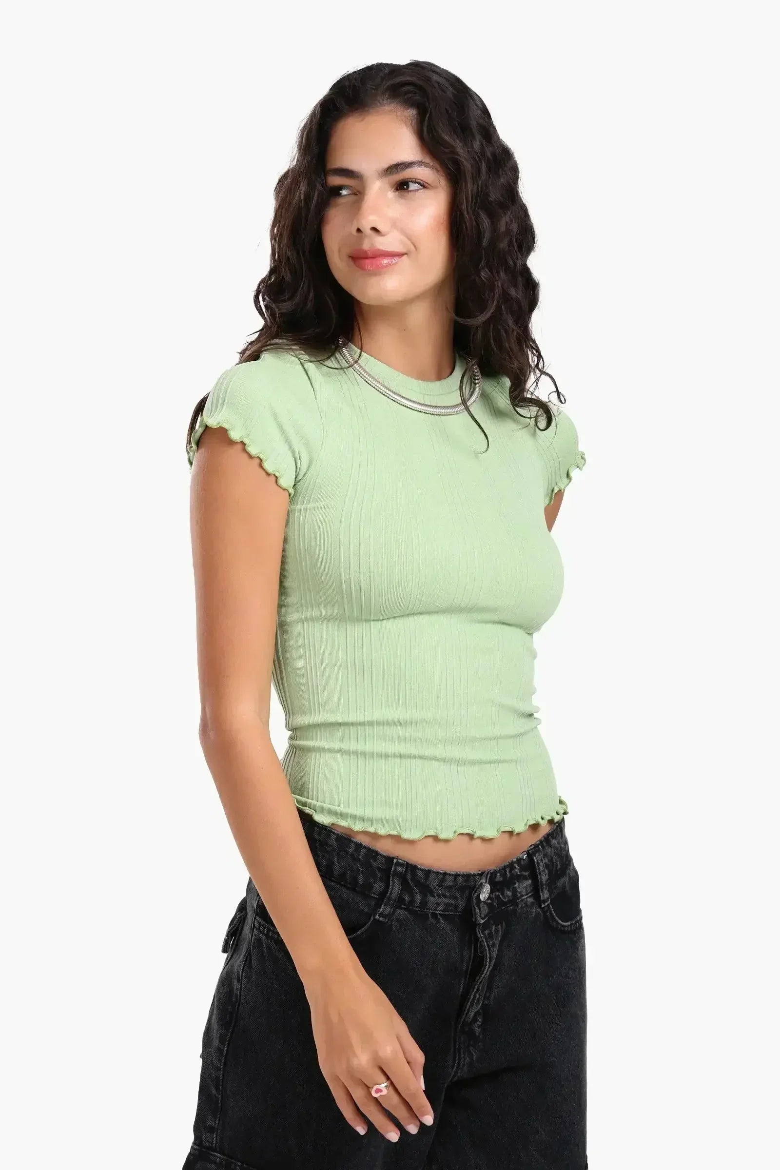 Carina - Seamless Ribbed Slim Fit Top 5