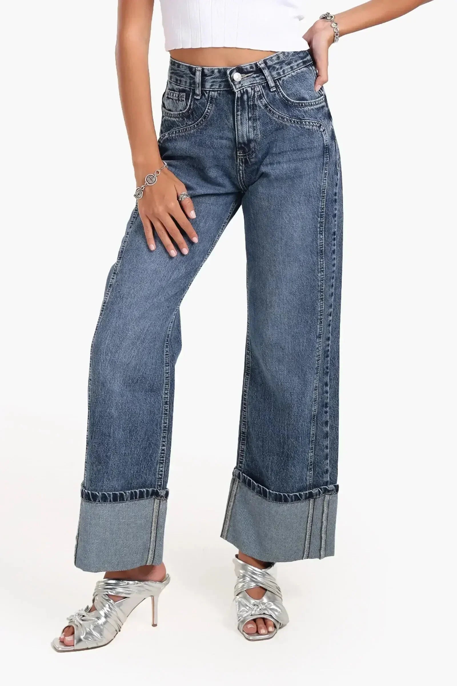 Carina - Folded Leg Jeans 2