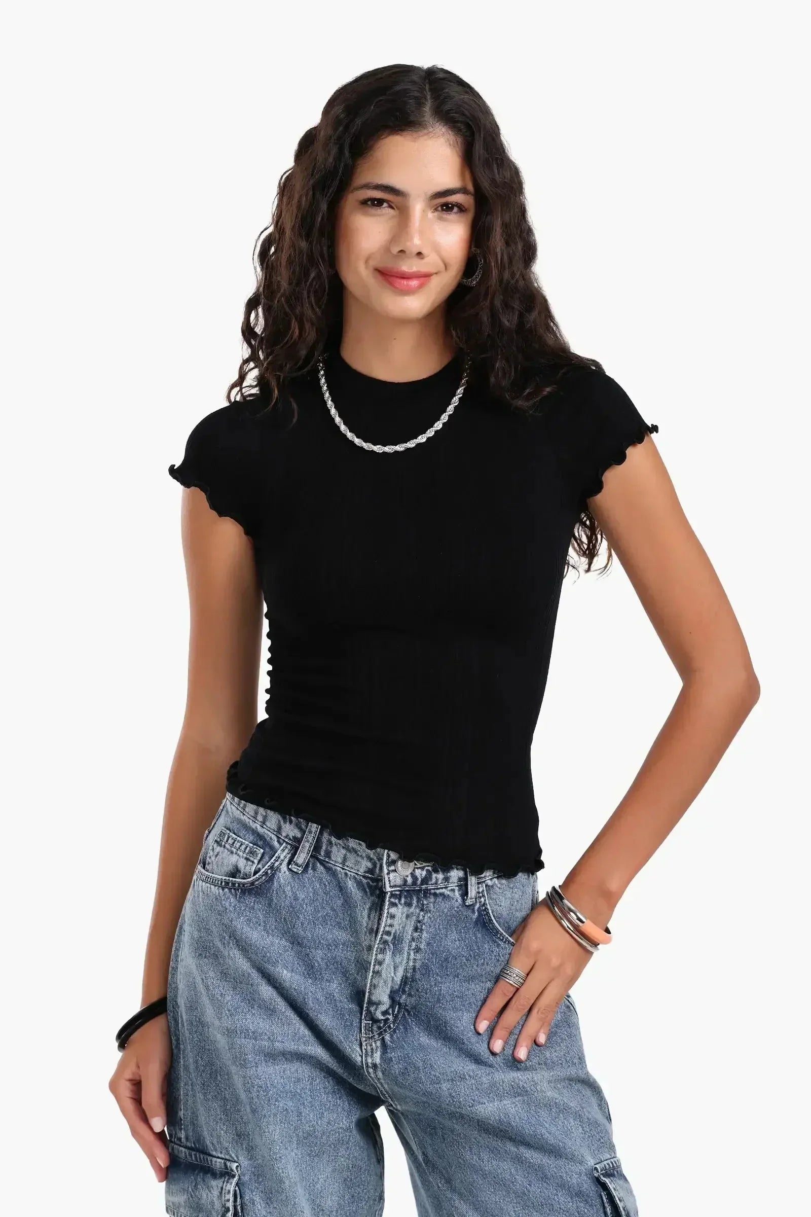 Carina - Seamless Ribbed Slim Fit Top 10