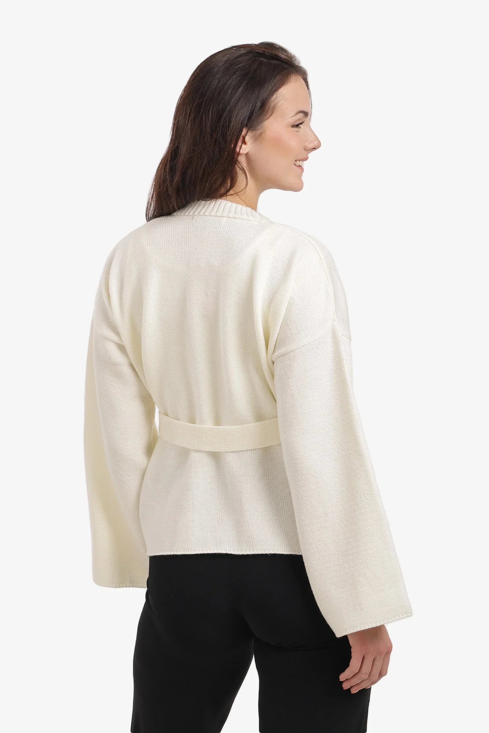 Carina - Ribbed-Trim Knit Cardigan 3