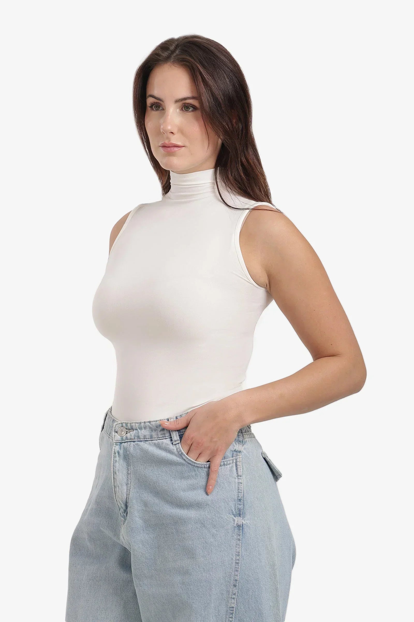 Carina - Sleeveless High Neck Top 16