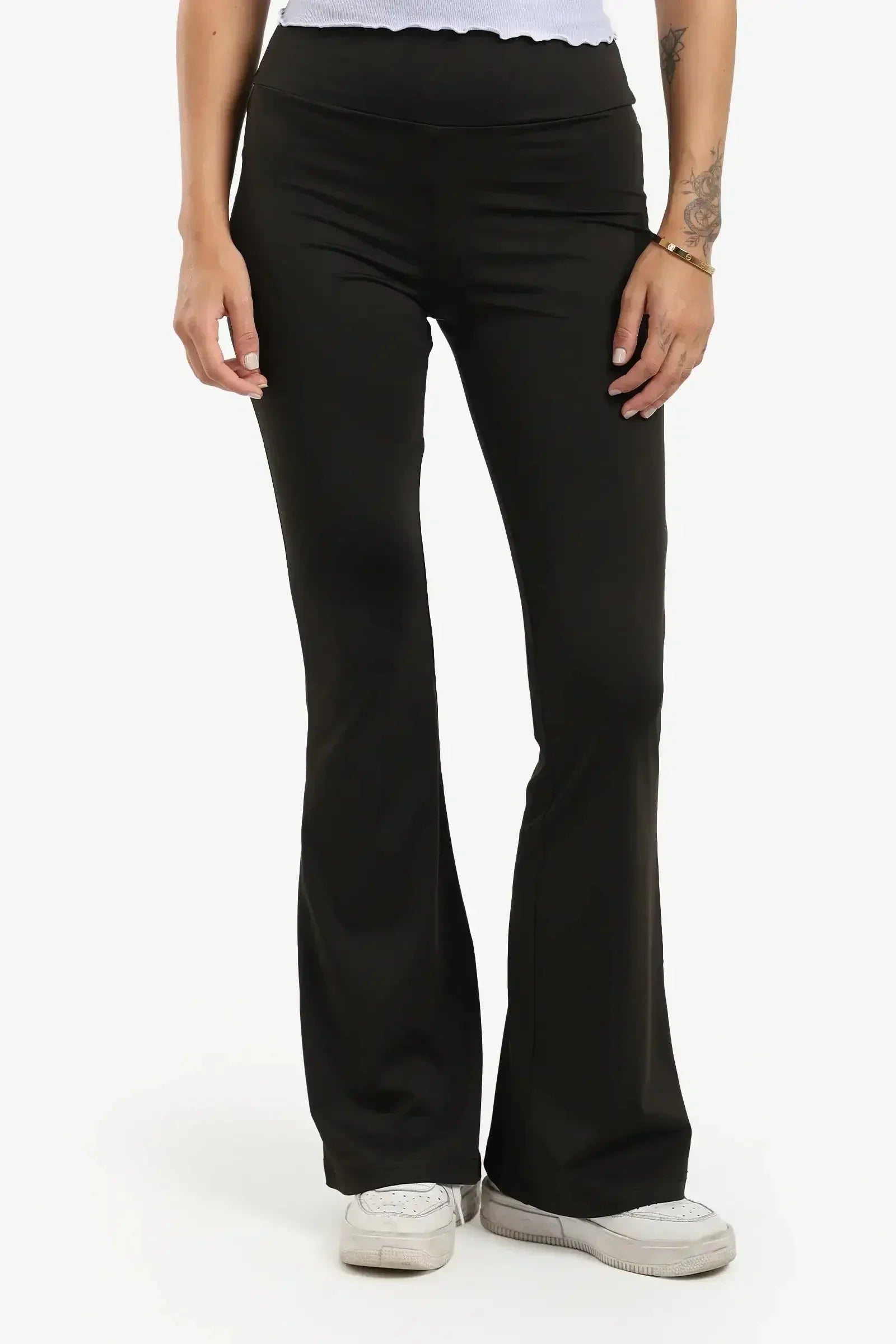 Carina - Black High Rise Flare Pants 1