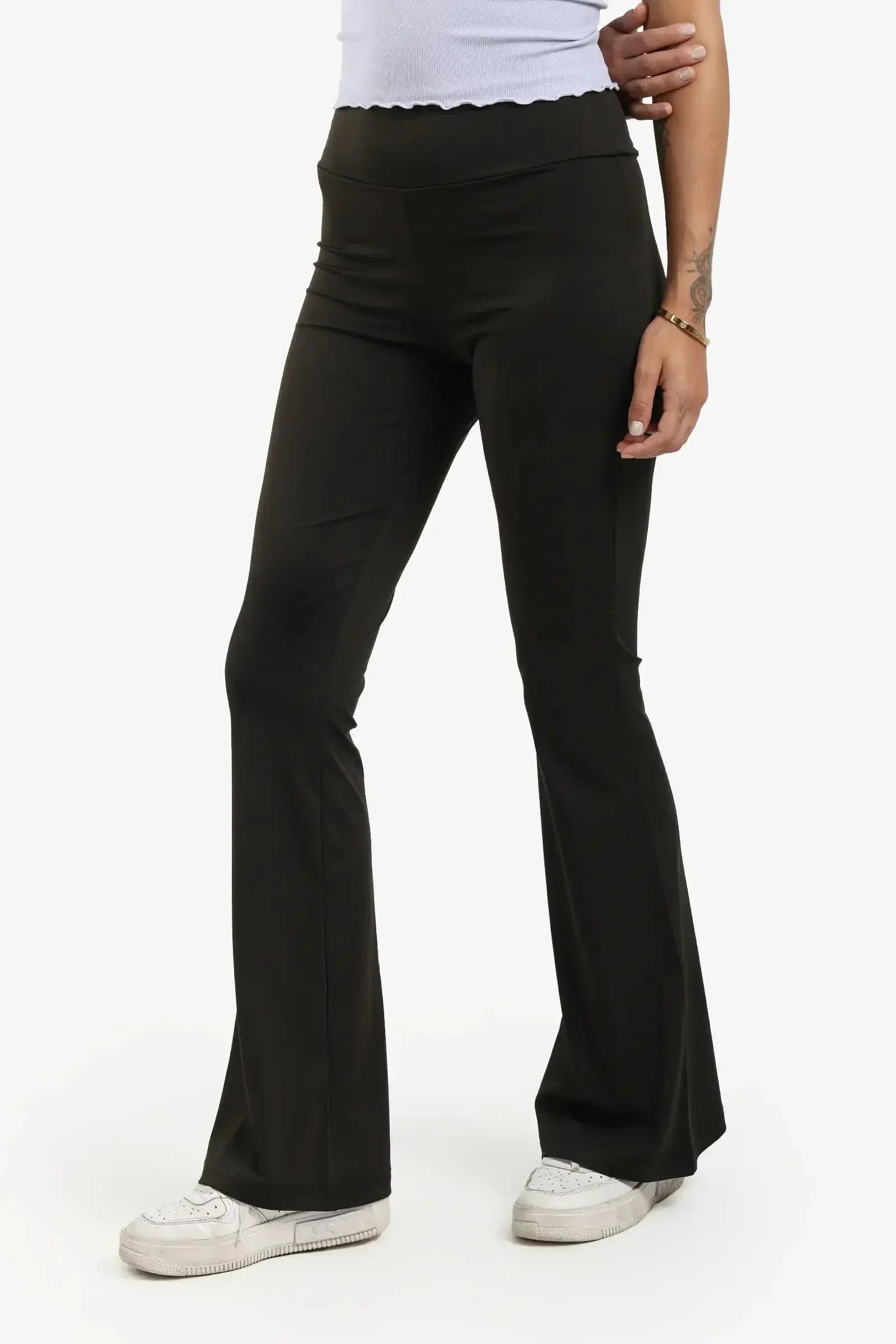 Carina - Black High Rise Flare Pants 2