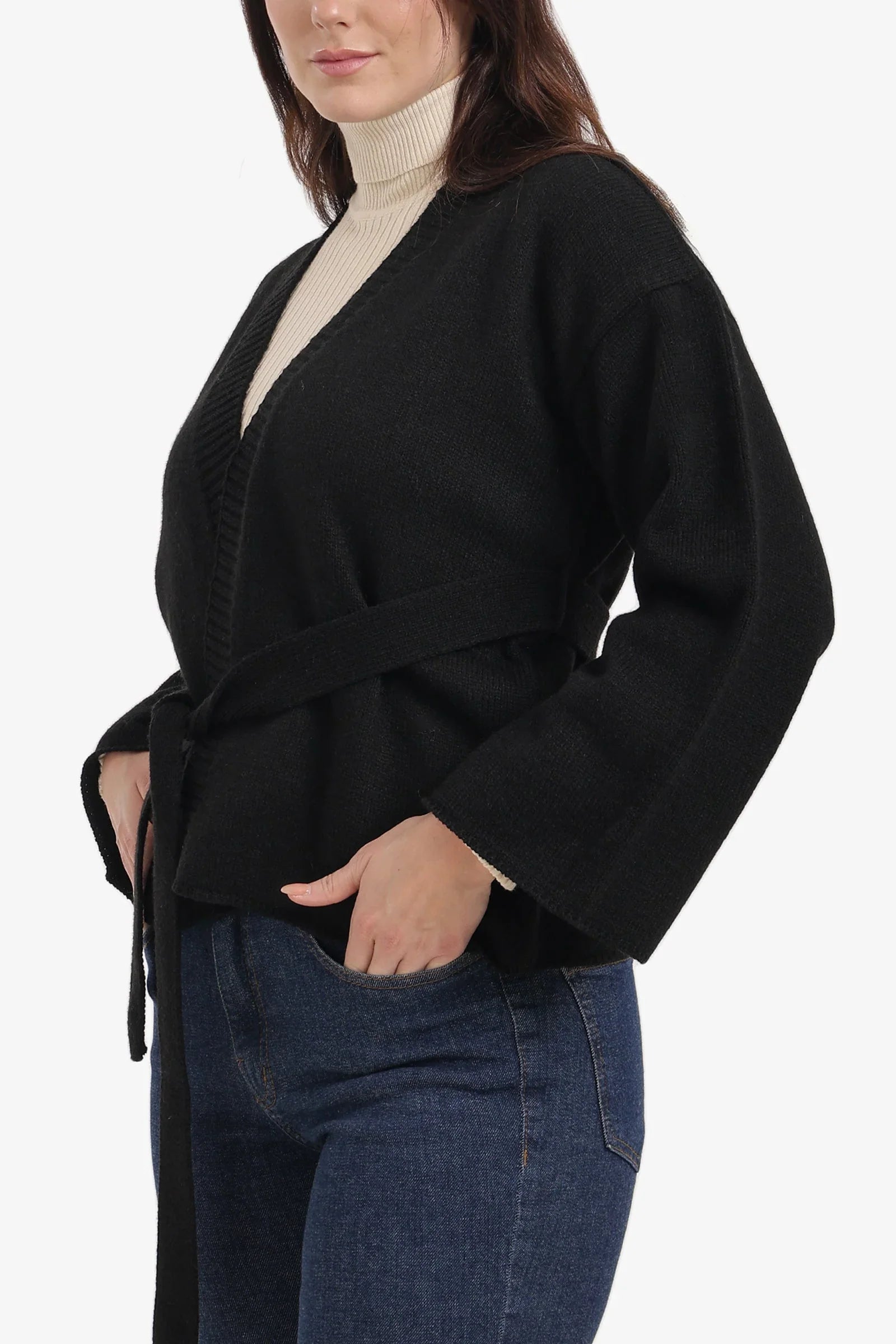Carina - Ribbed-Trim Knit Cardigan 7