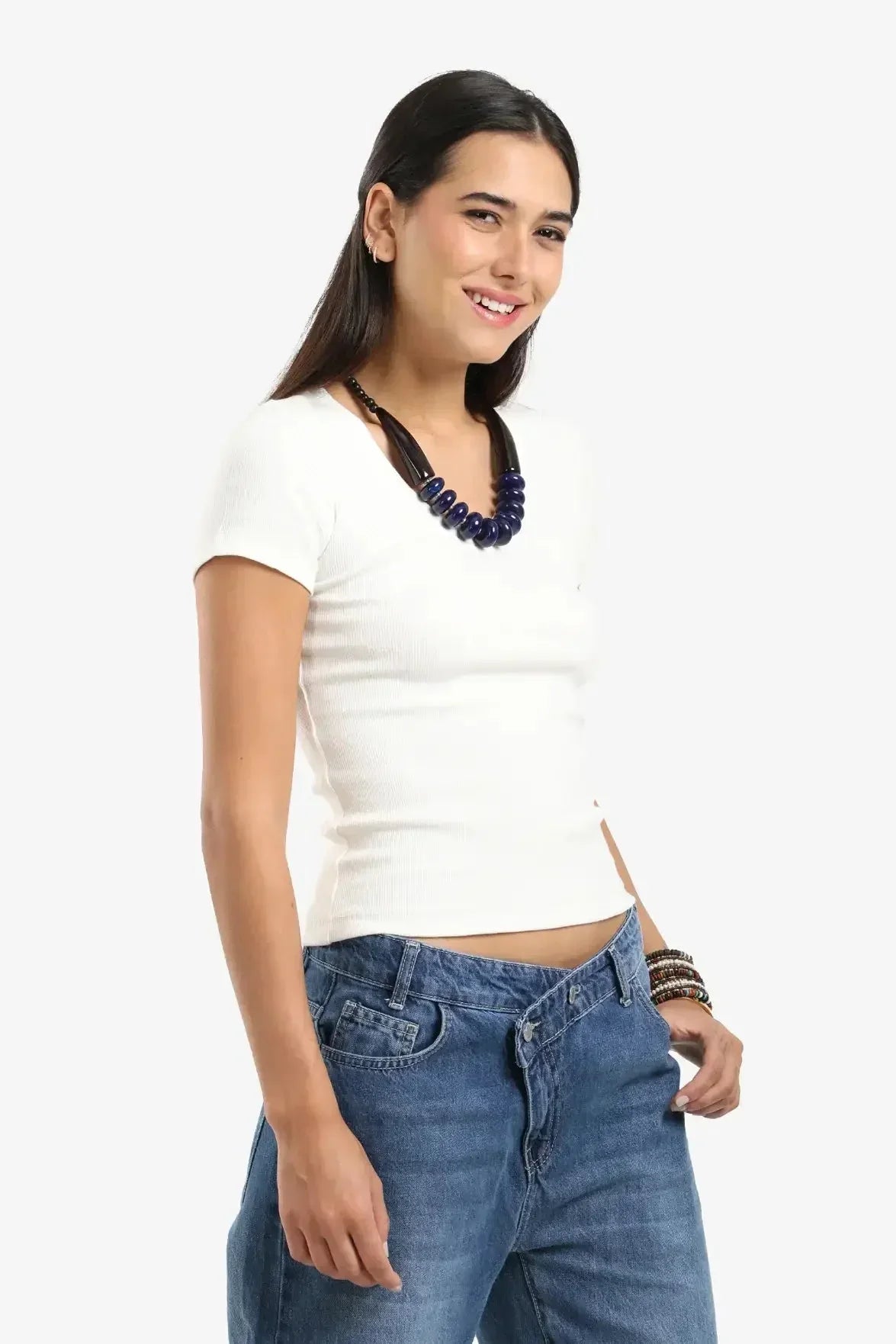 Carina - Ribbed V-Neck Fitted Top 6