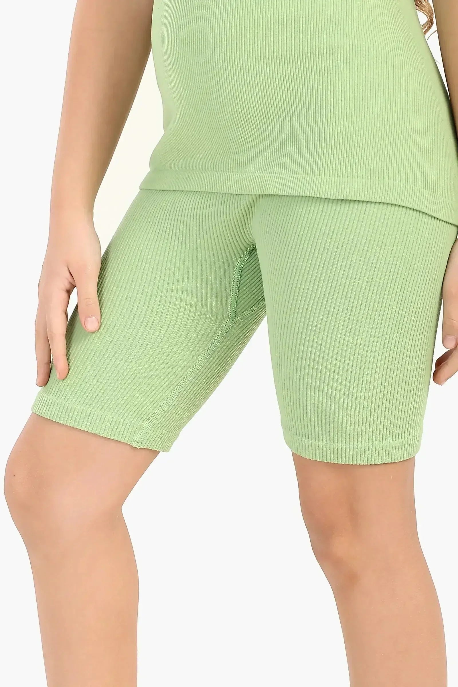 Carina - Girly Ribbed Cycling Shorts 2