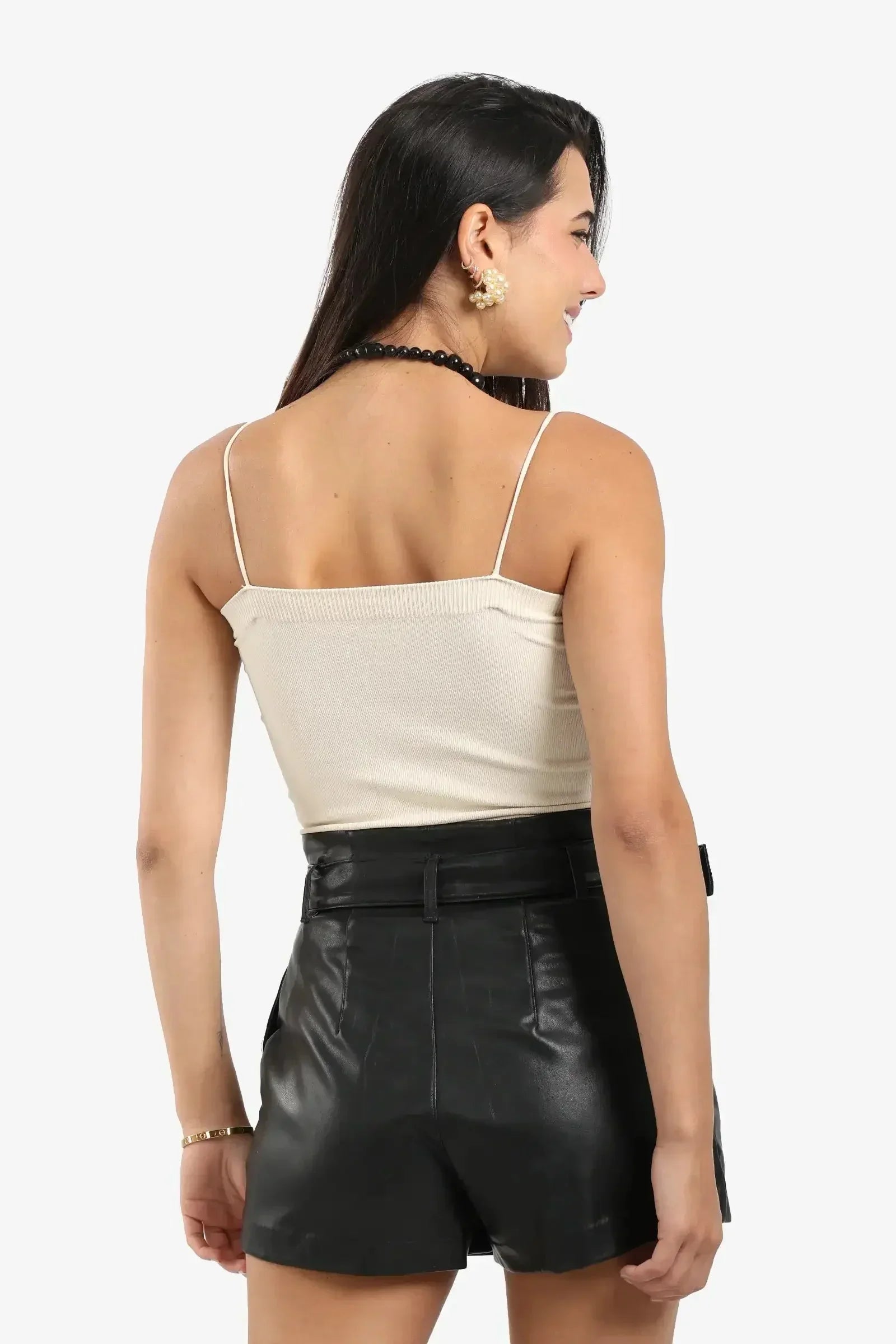 Carina - Ribbed Square Neck Top 15