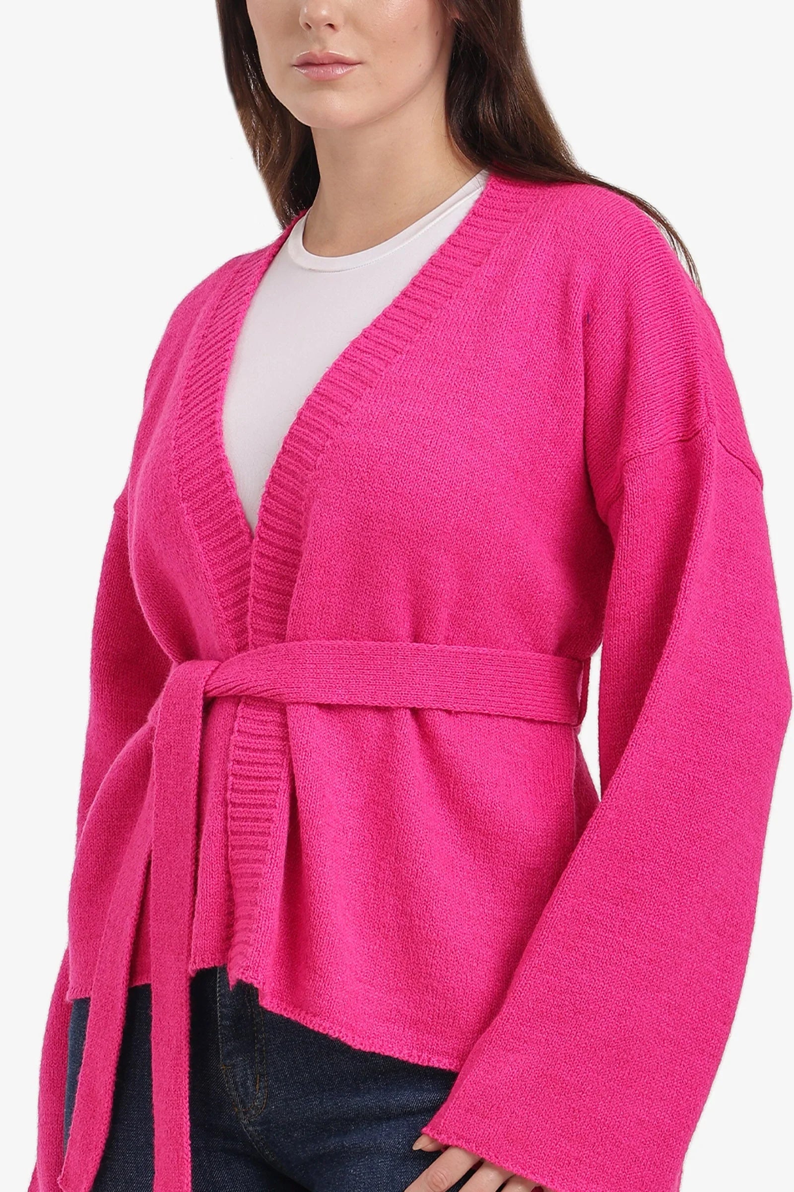 Carina - Ribbed-Trim Knit Cardigan 10