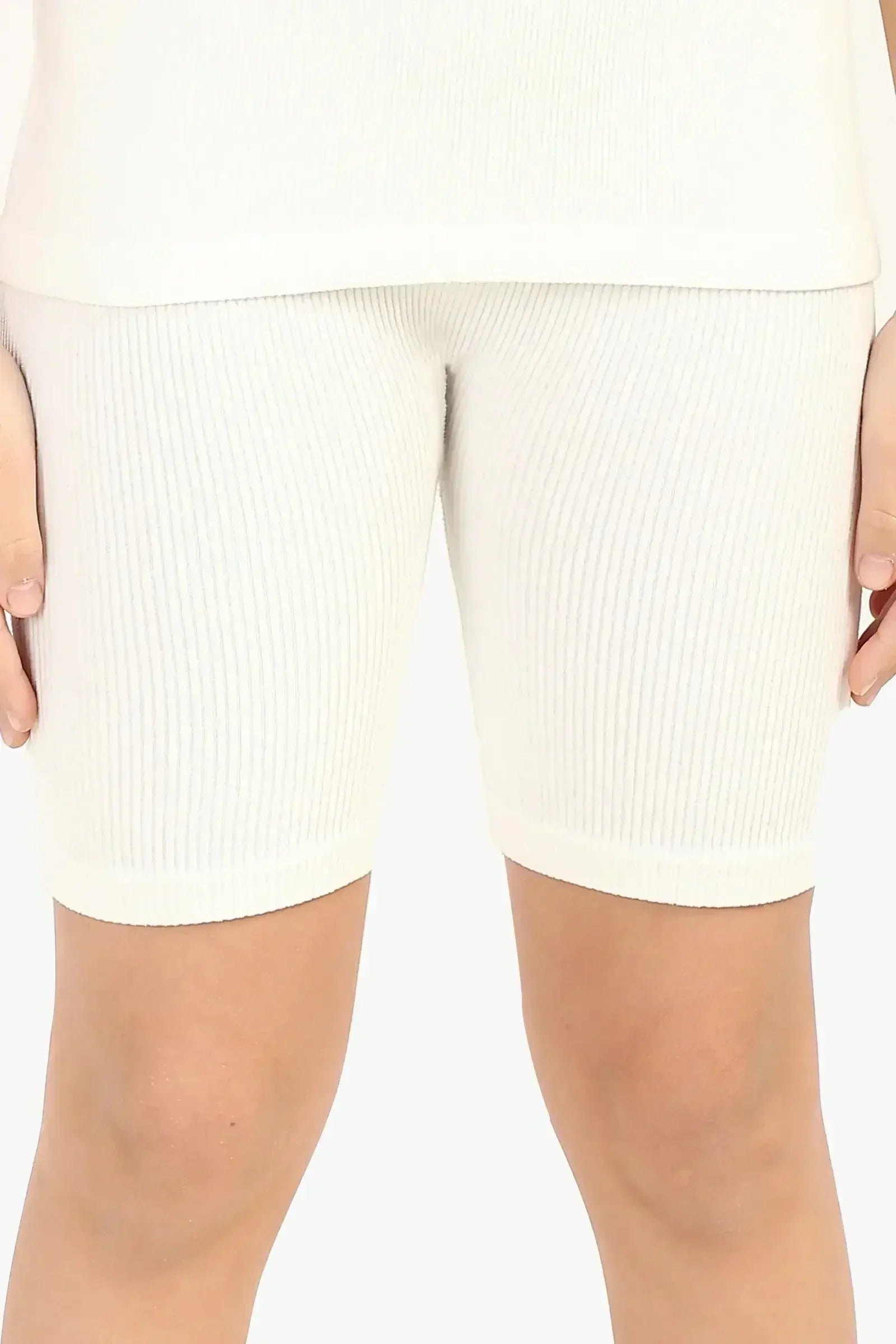 Carina - Girly Ribbed Cycling Shorts 10