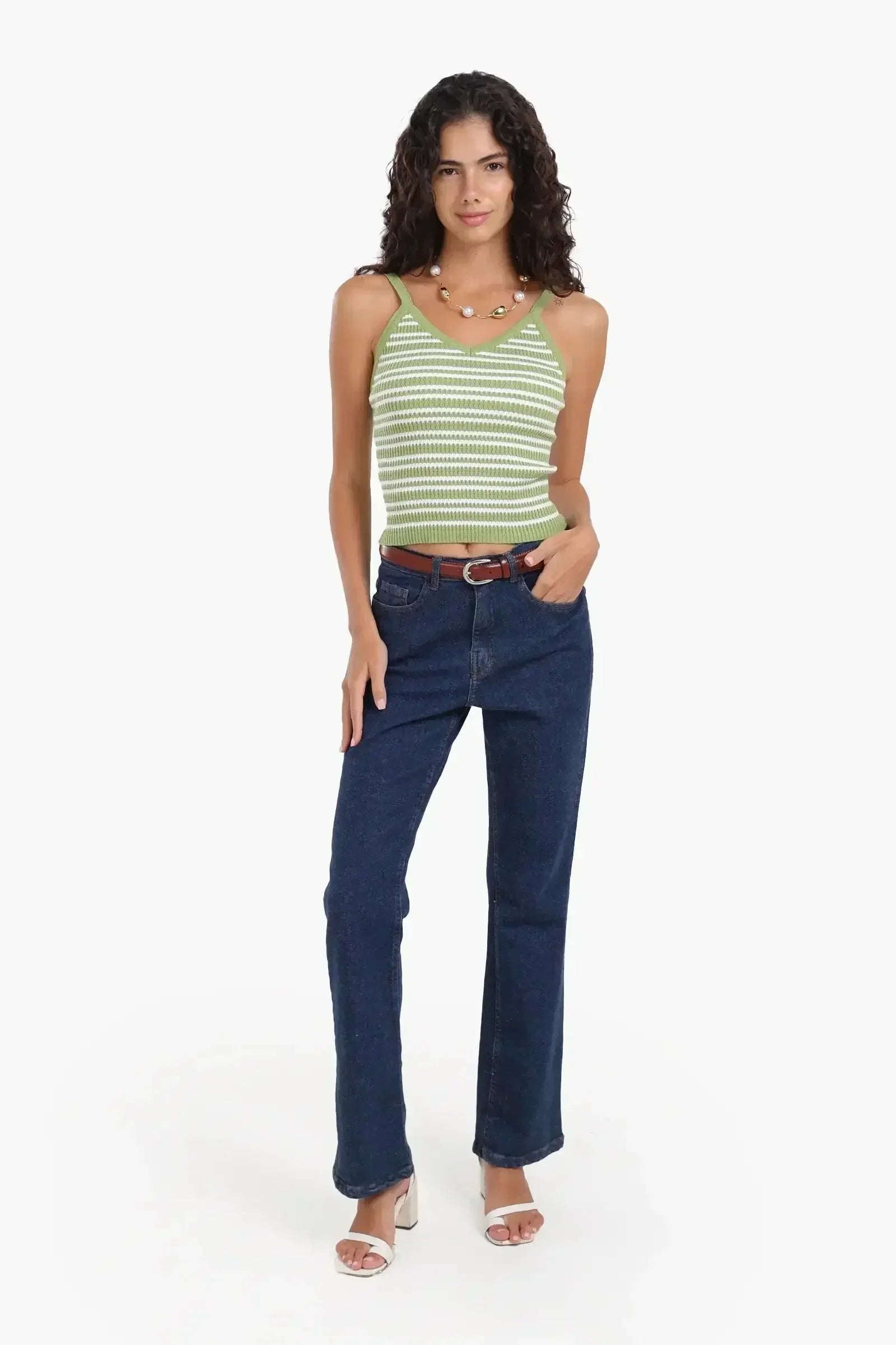 Carina - Slim Fit Striped Top 14