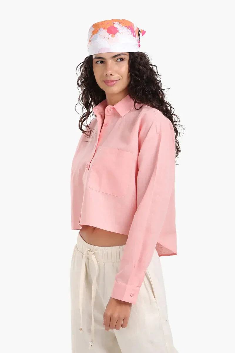 Carina - Long Sleeves Cropped Shirt 5