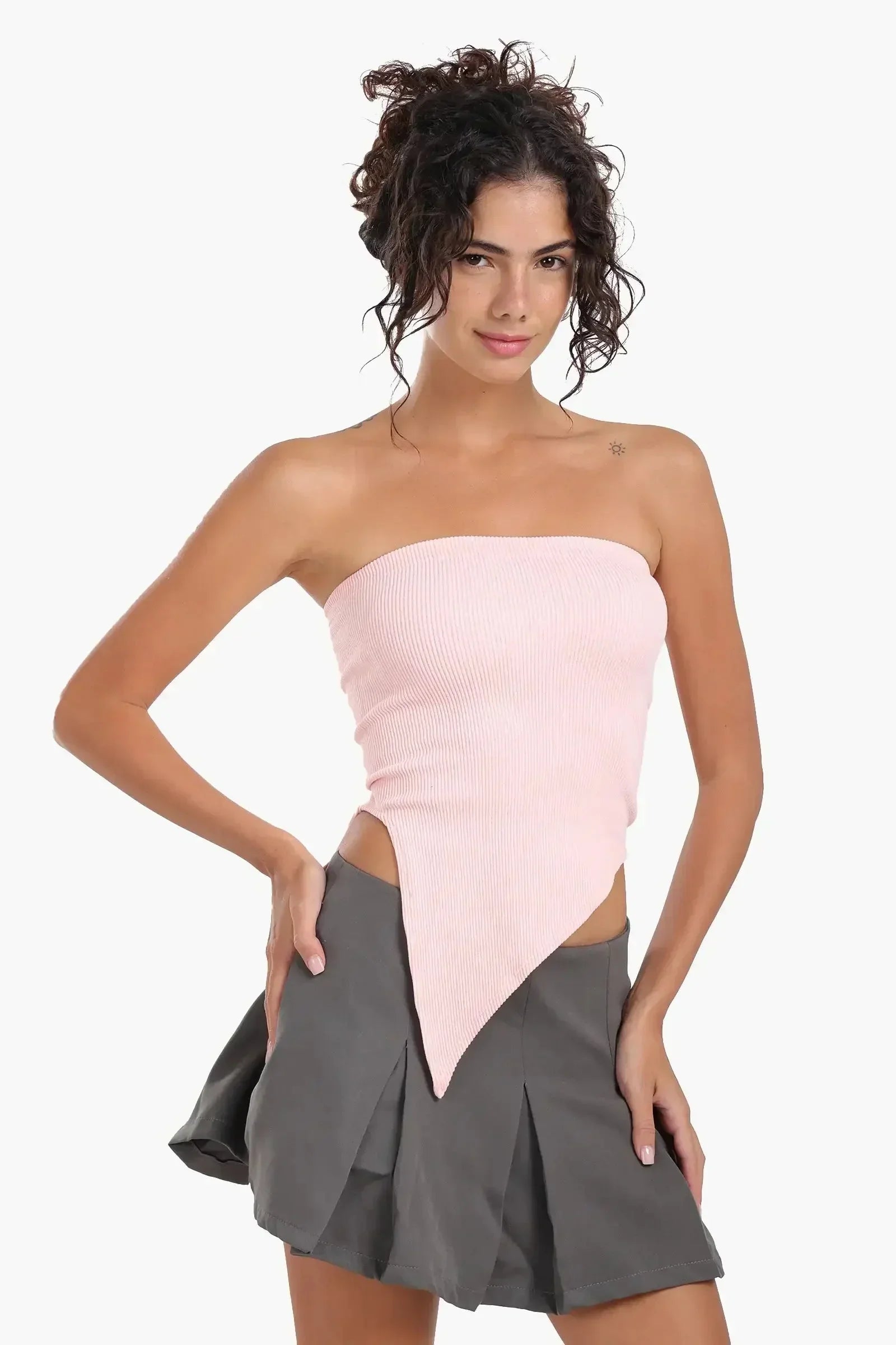 Carina - Asymmetrical Strapless Top 4