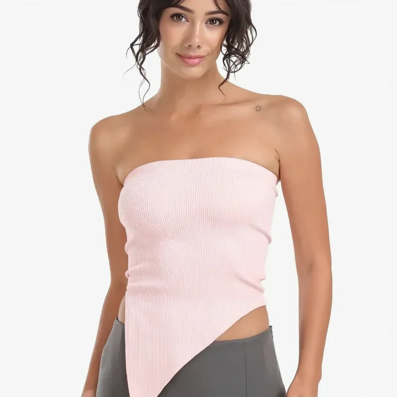 Asymmetrical Strapless Top - Carina 12