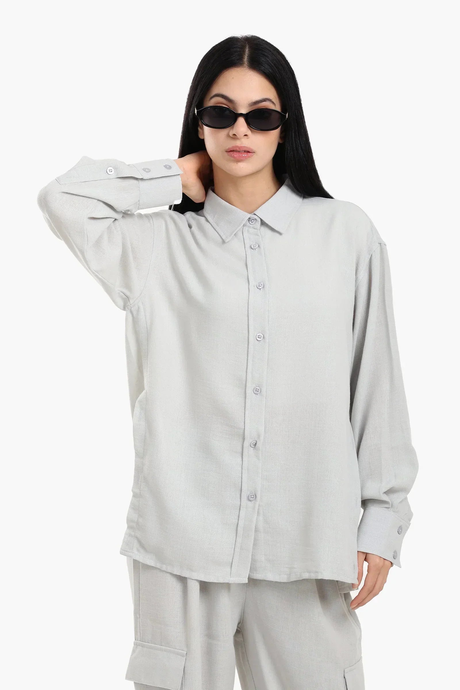 Clue - Lounge Shirt with Buttoned Slit 6