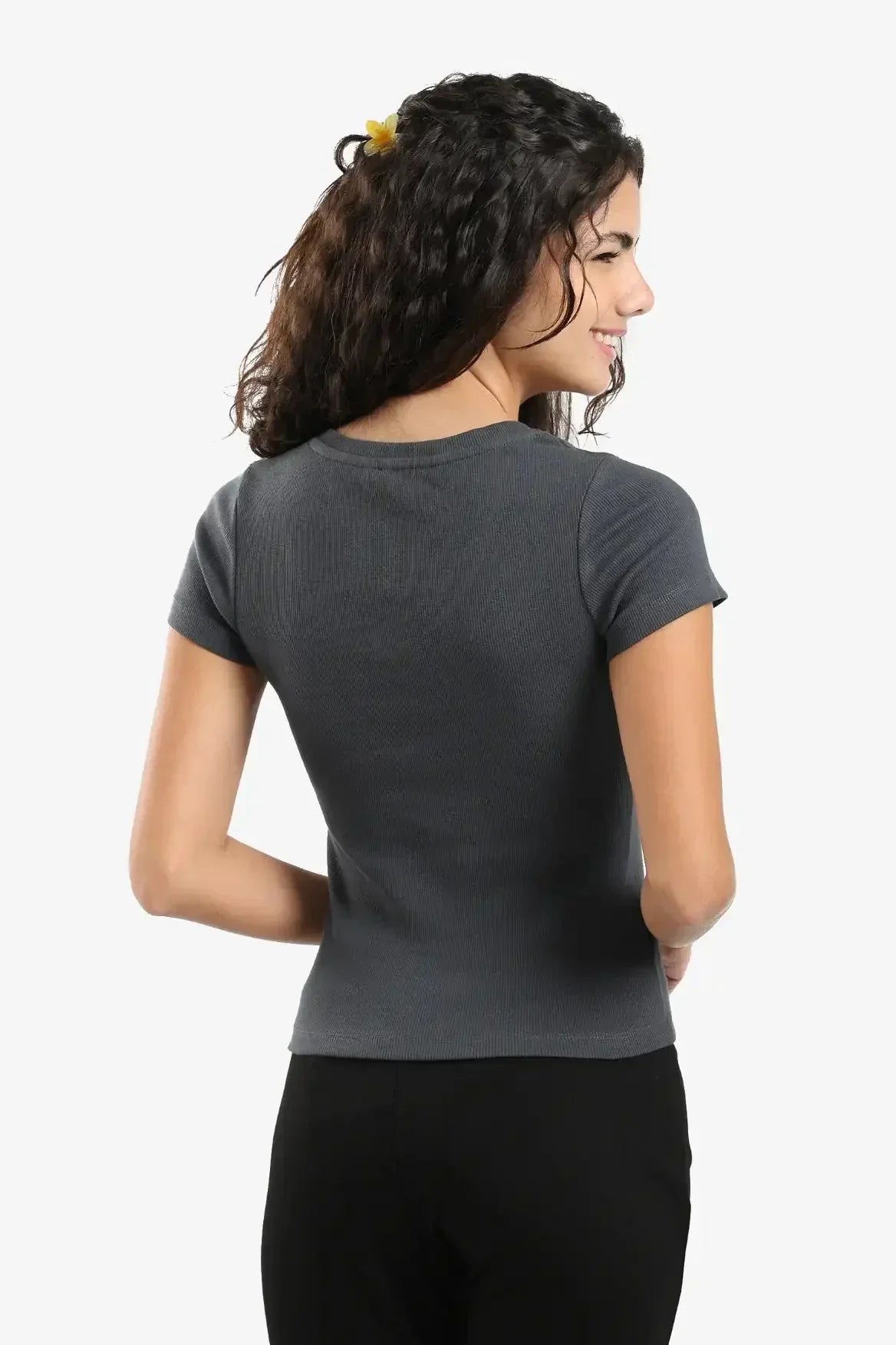 Carina - Ribbed V-Neck Fitted Top 3