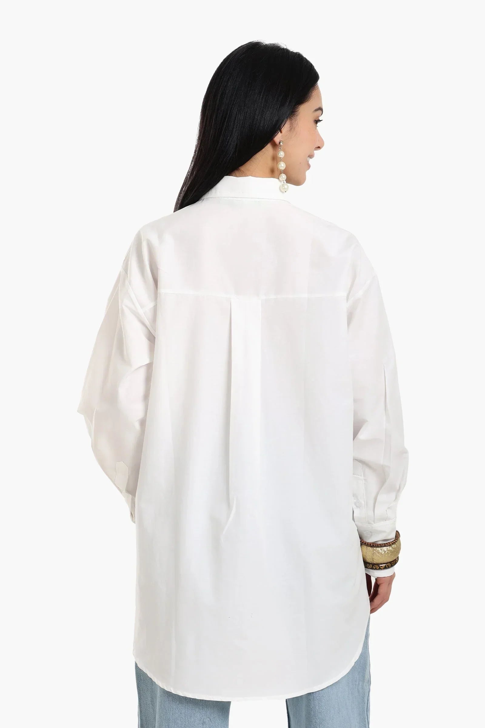 Clue - Asymmetrical Viscose Relaxed Shirt 11