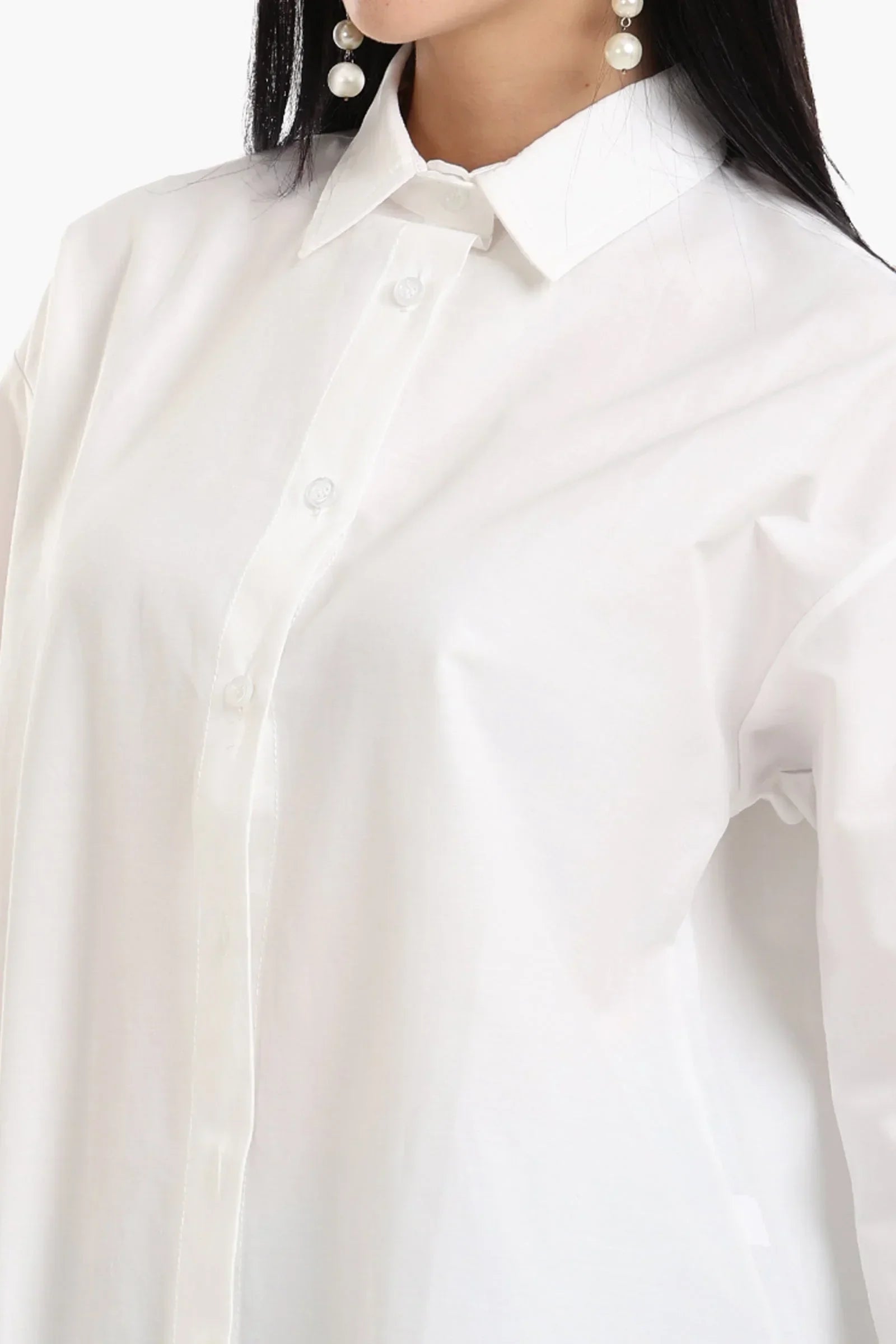 Clue - Asymmetrical Viscose Relaxed Shirt 12