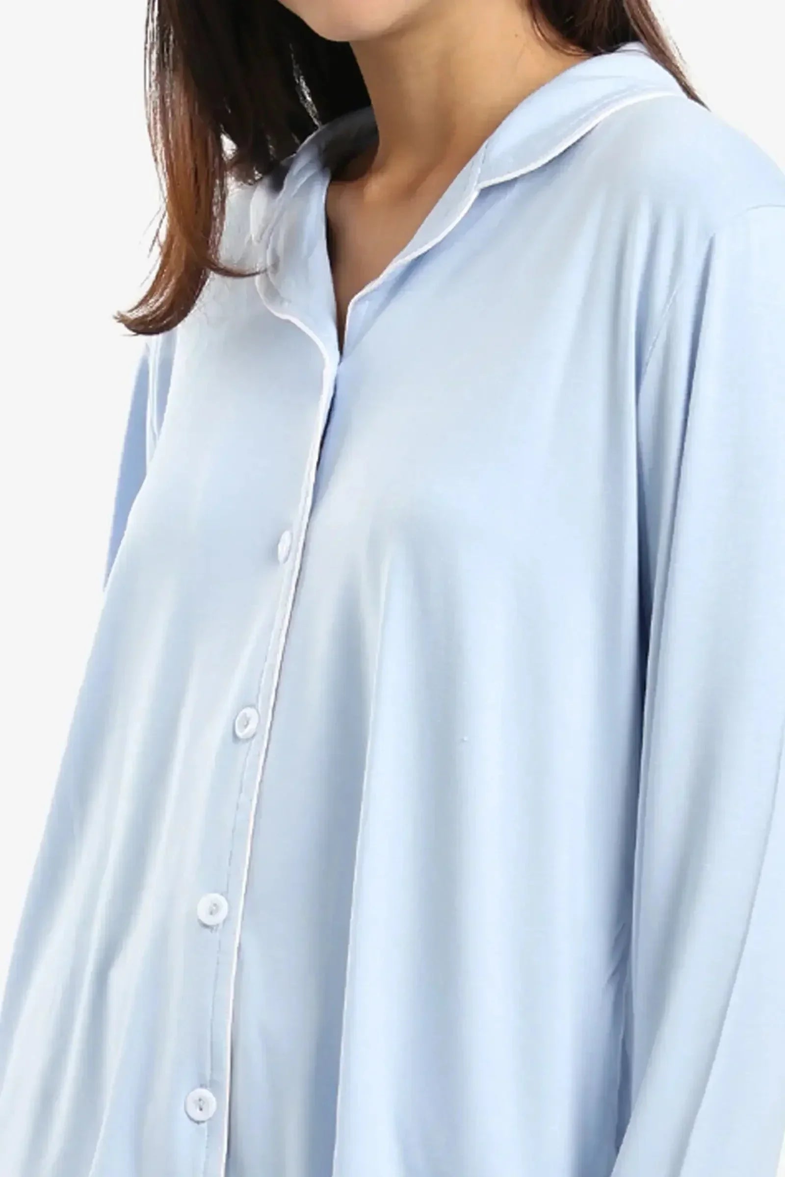 Carina - Viscose Contrast Piping Pyjama Set 1
