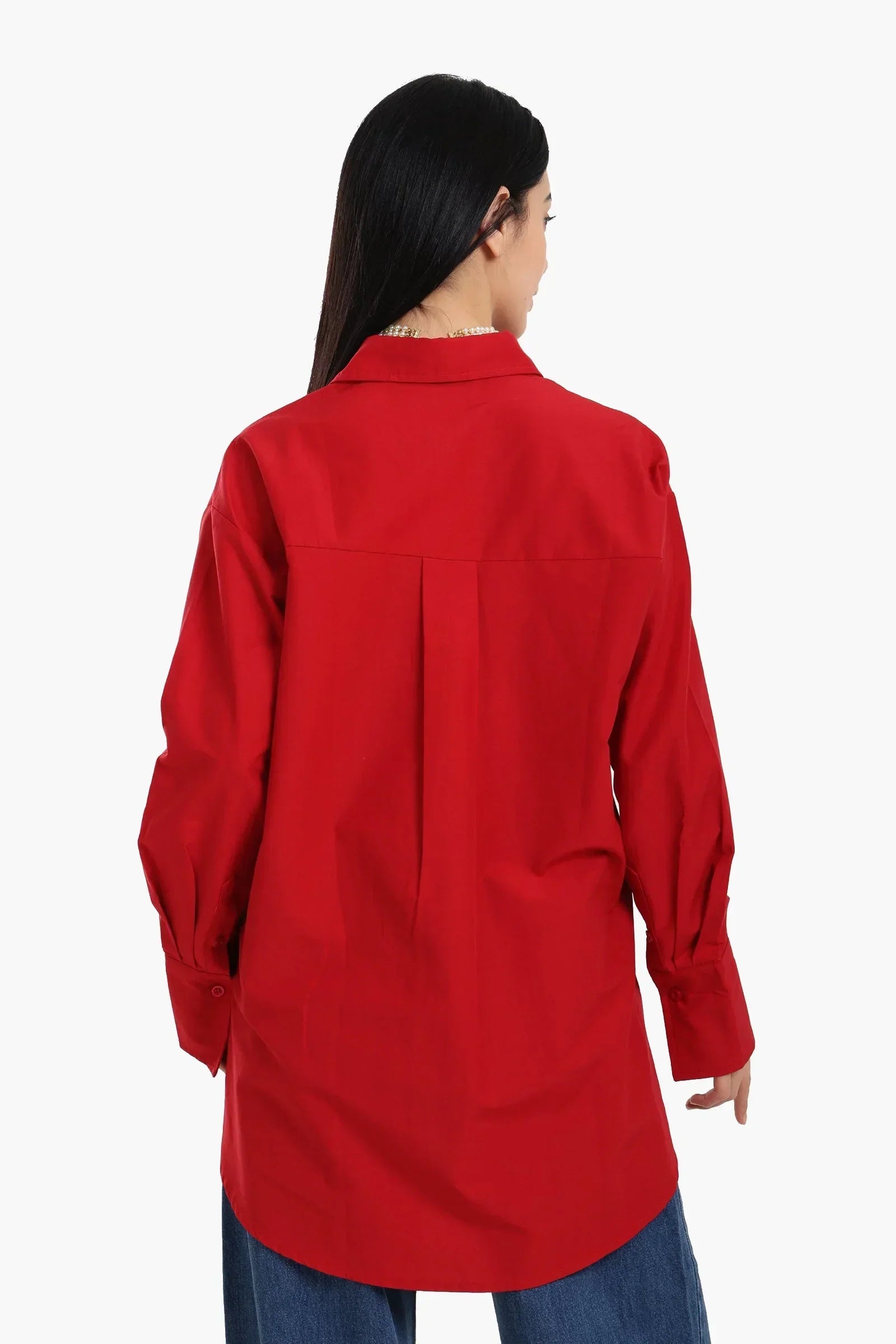 Clue - Asymmetrical Viscose Relaxed Shirt 8