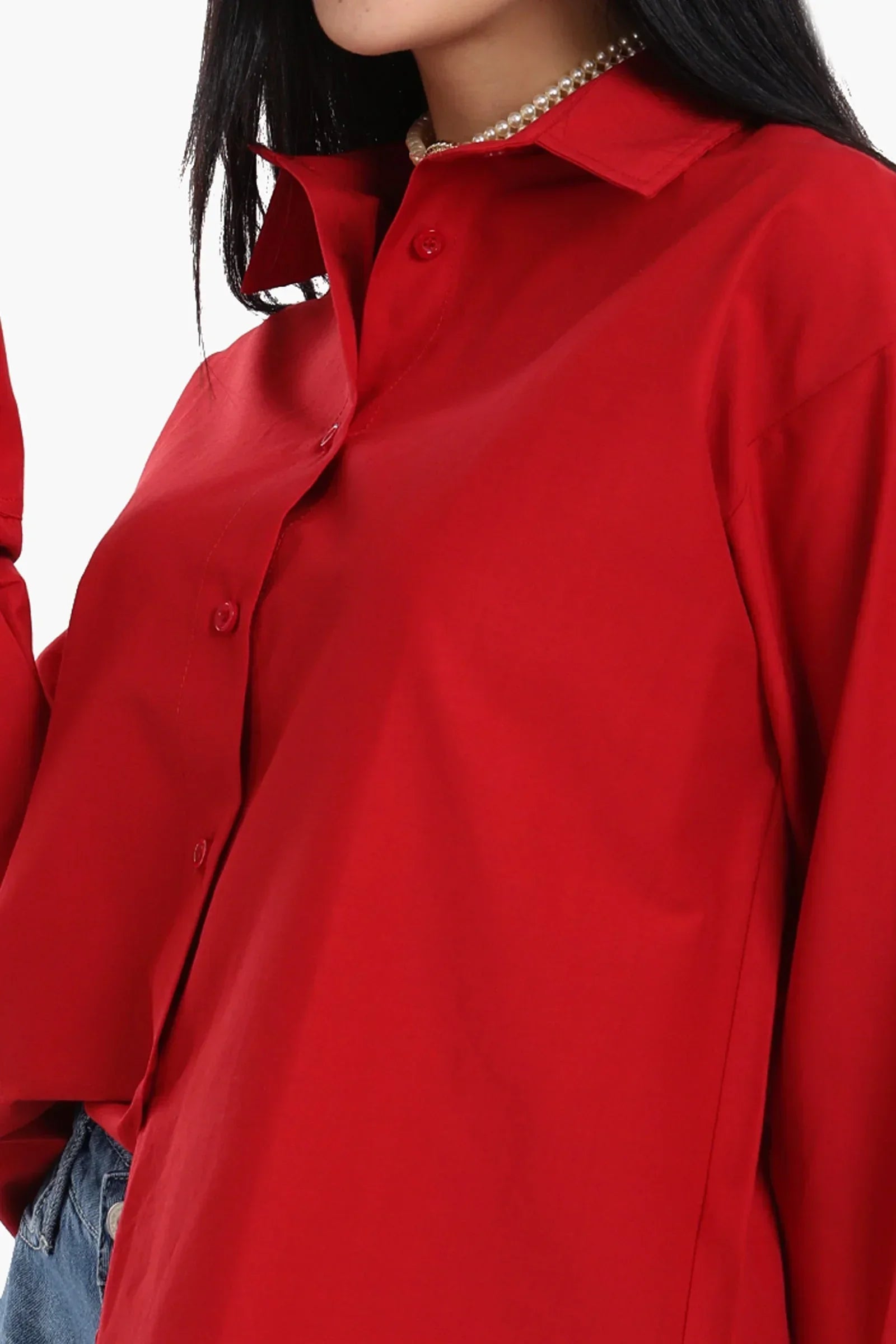 Clue - Asymmetrical Viscose Relaxed Shirt 9