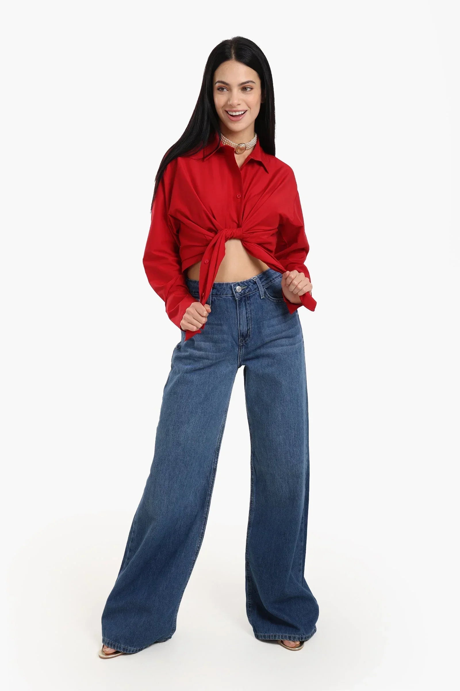 Clue - Asymmetrical Viscose Relaxed Shirt 13