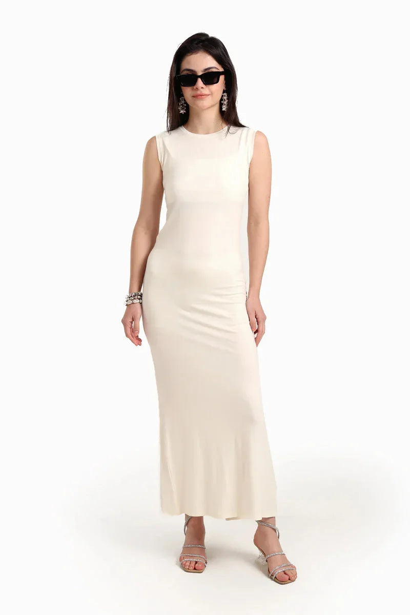 Carina - Sleeveless Dress with Back Slit 2