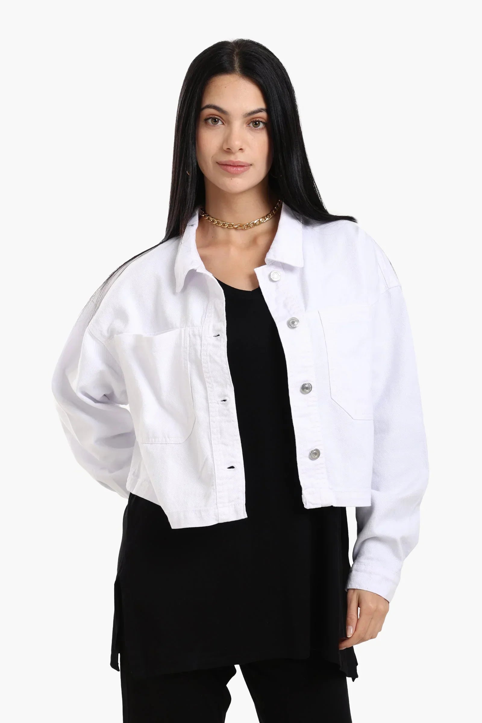 Clue - Cropped Denim Jacket 1