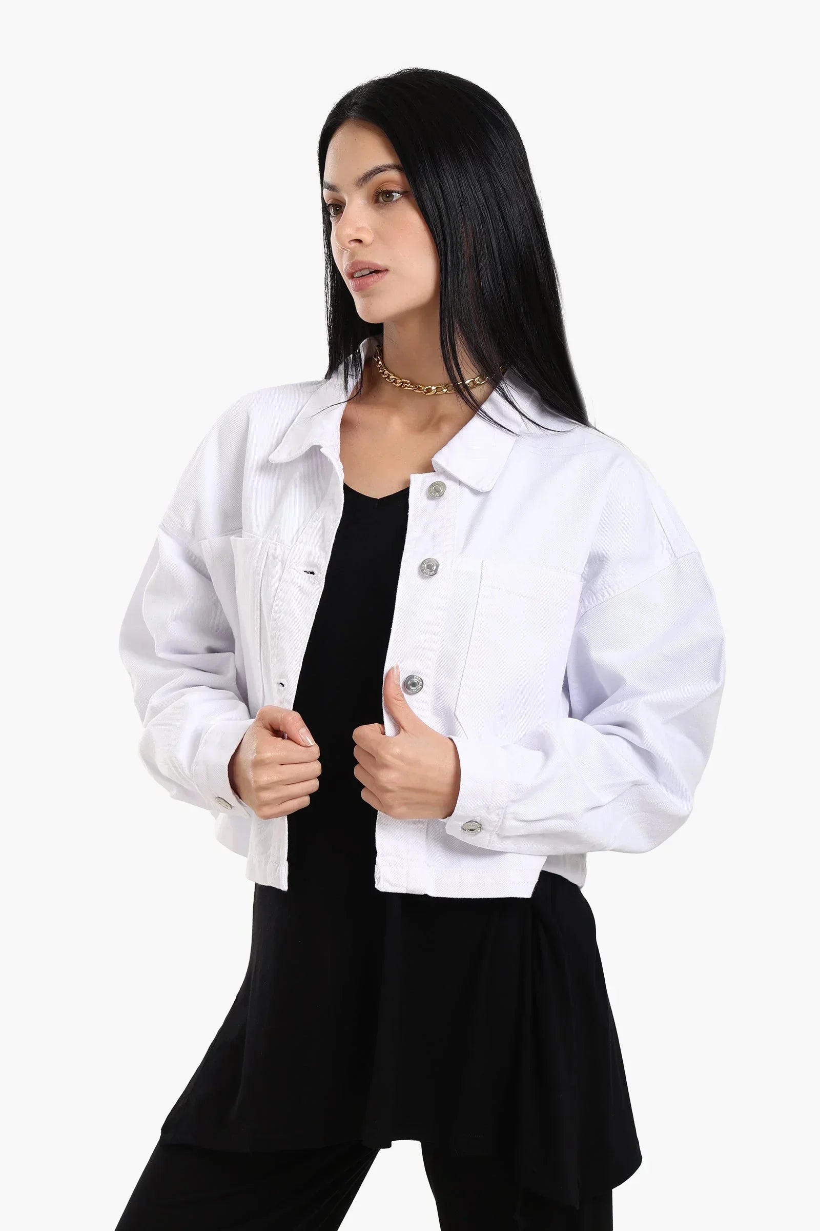 Clue - Cropped Denim Jacket 2