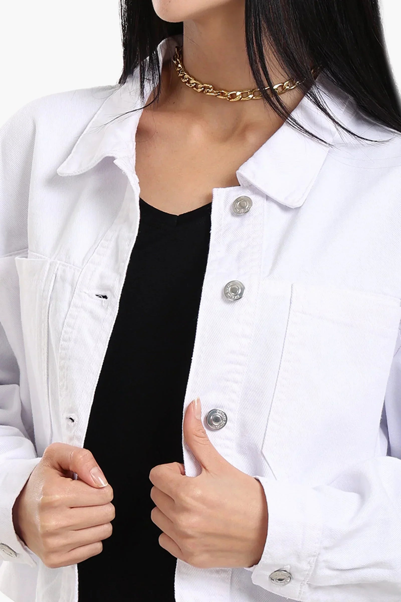Clue - Cropped Denim Jacket 4