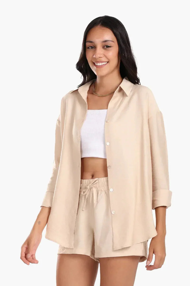 Carina - Beach Shirt & Shorts Set 16