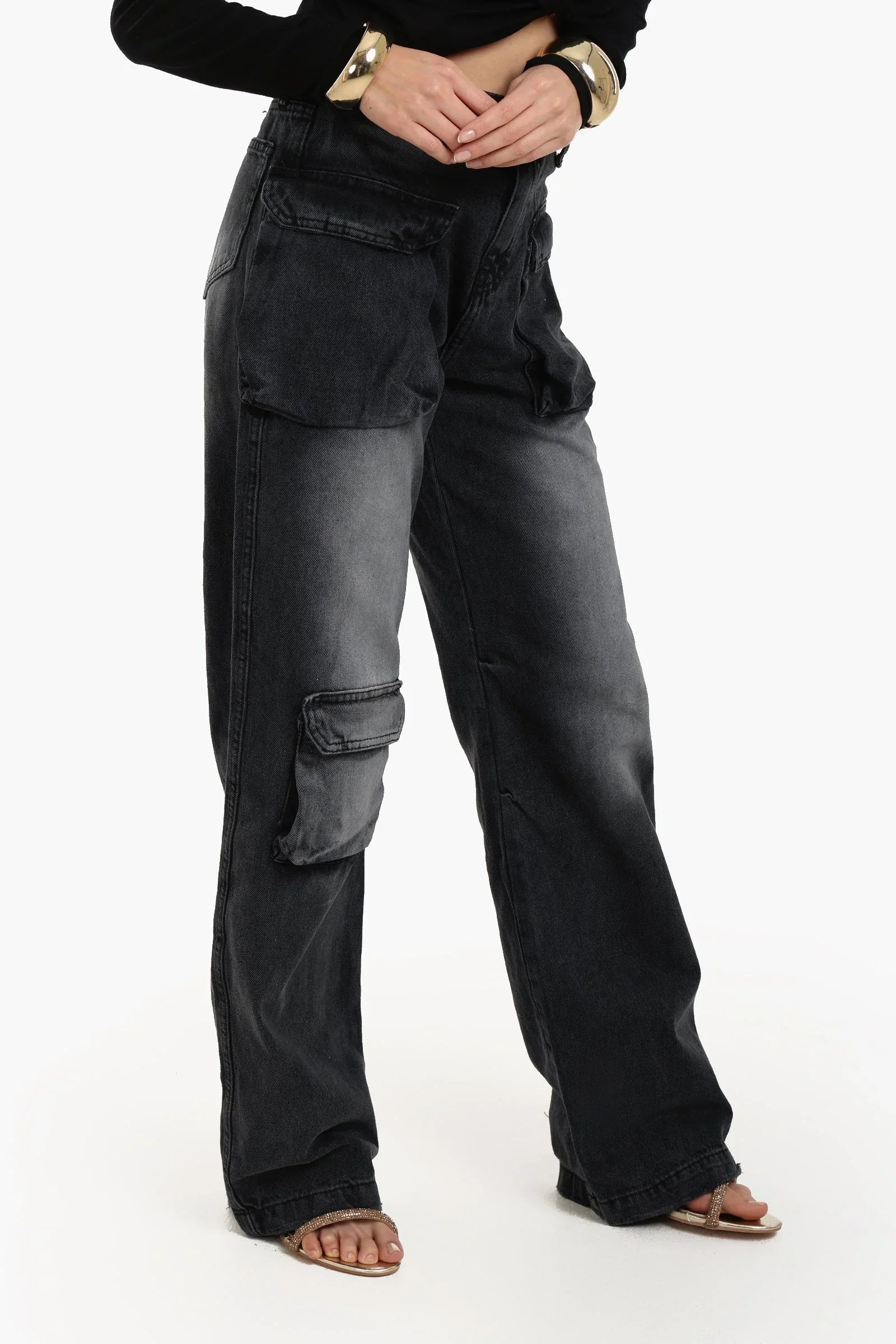 Clue - Washed Dark Grey Jeans 3