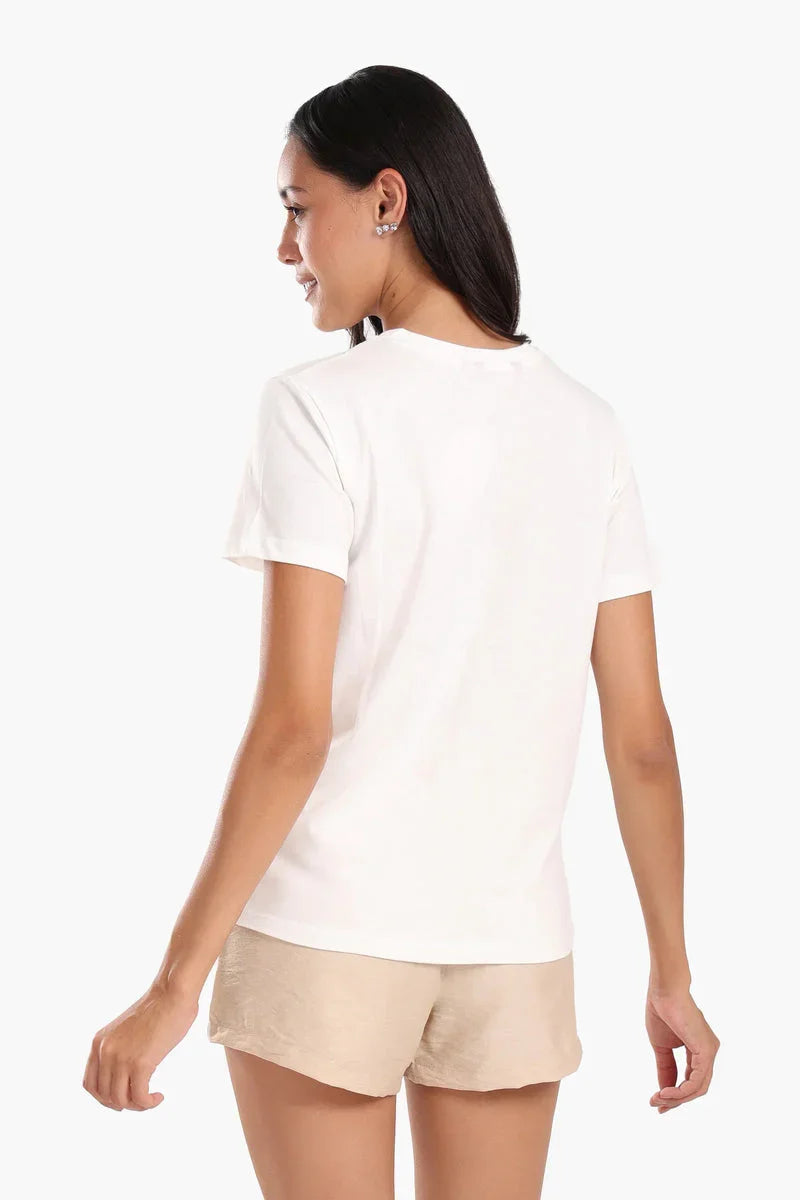 Carina - "LOVE" Printed Cotton T-Shirt 4